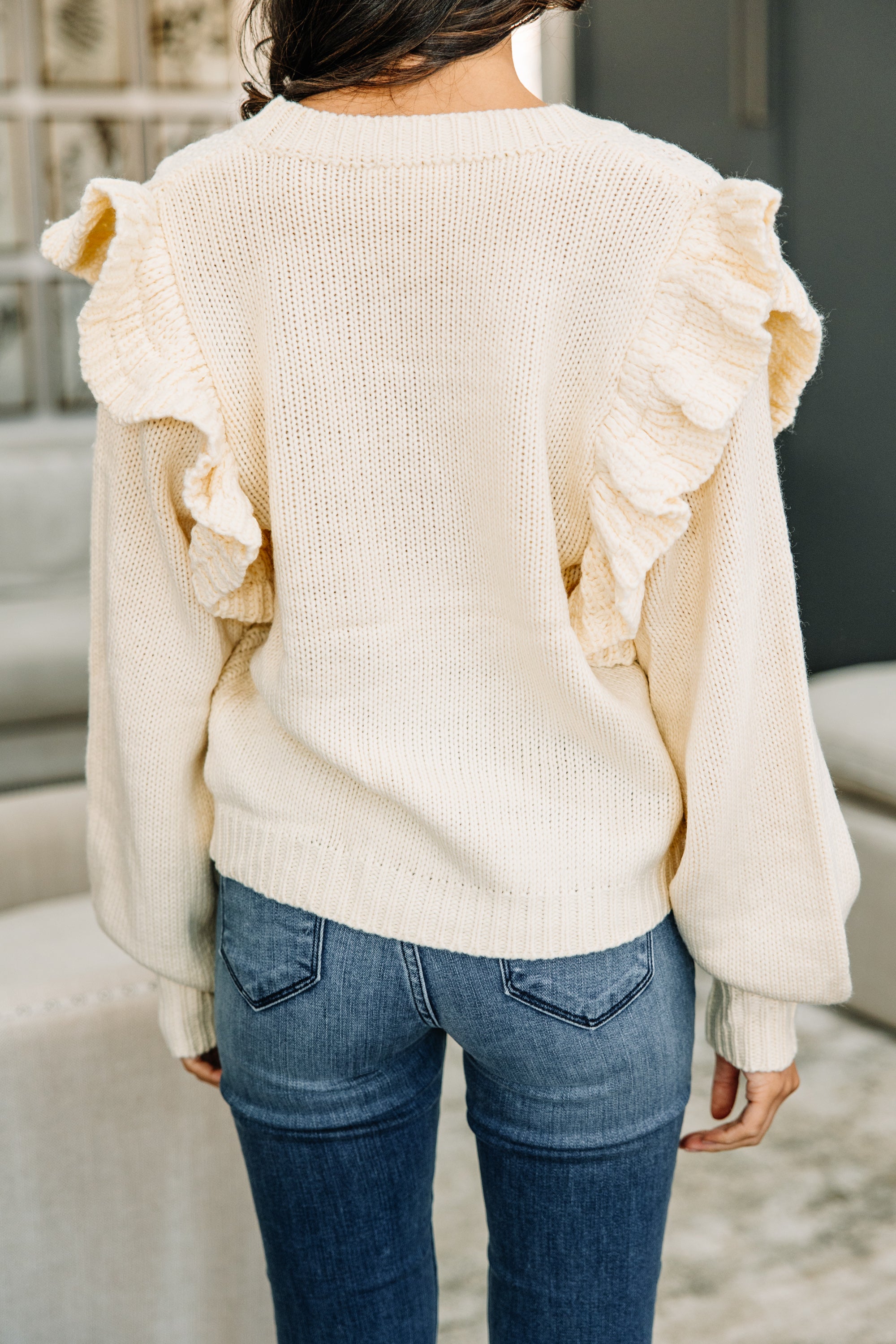 Gorgeous Cream White Cropped Cardigan - Must - Have for Fashionistas