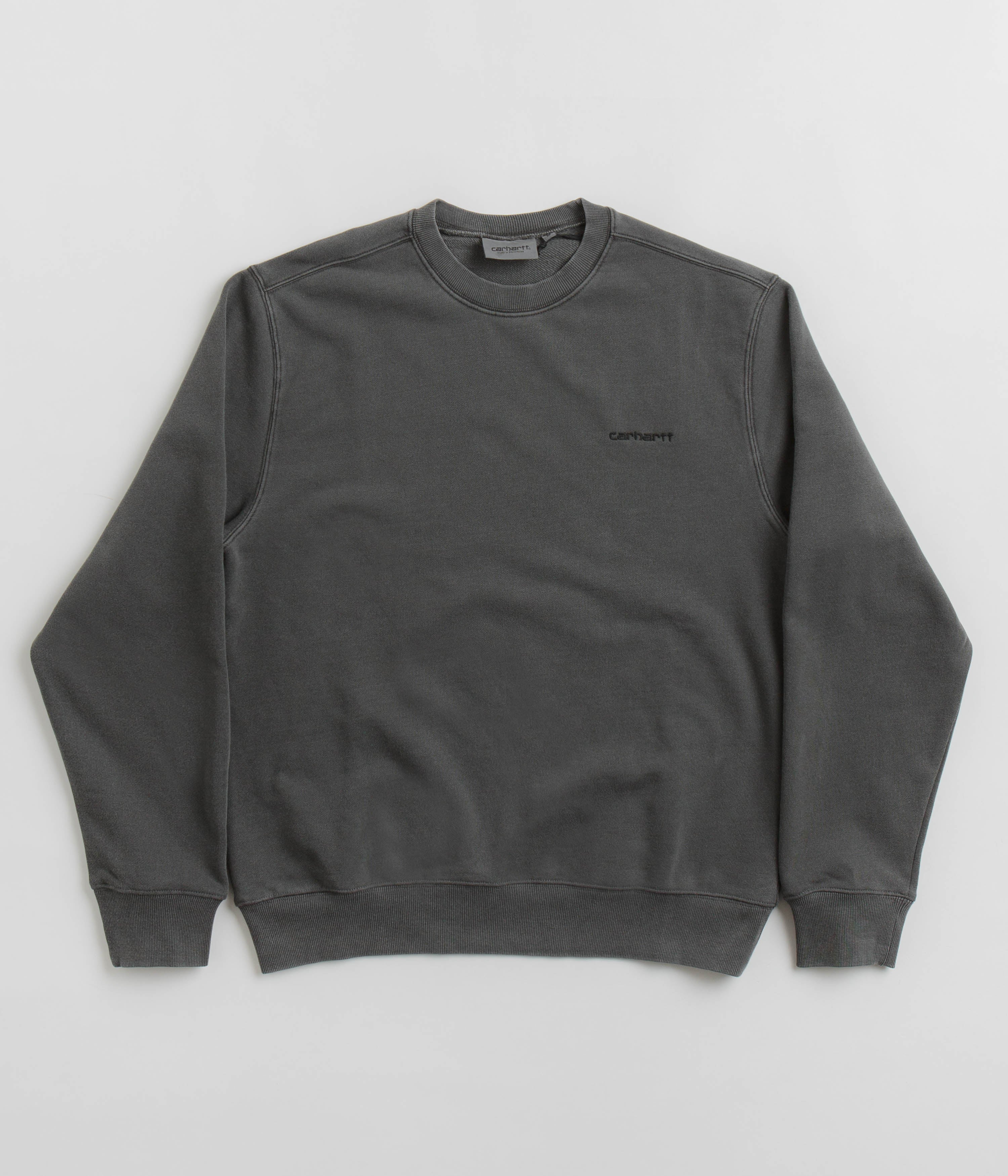 Carhartt's Stylish Black Duster Script Crewneck Sweatshirt - Grab Yours Now!