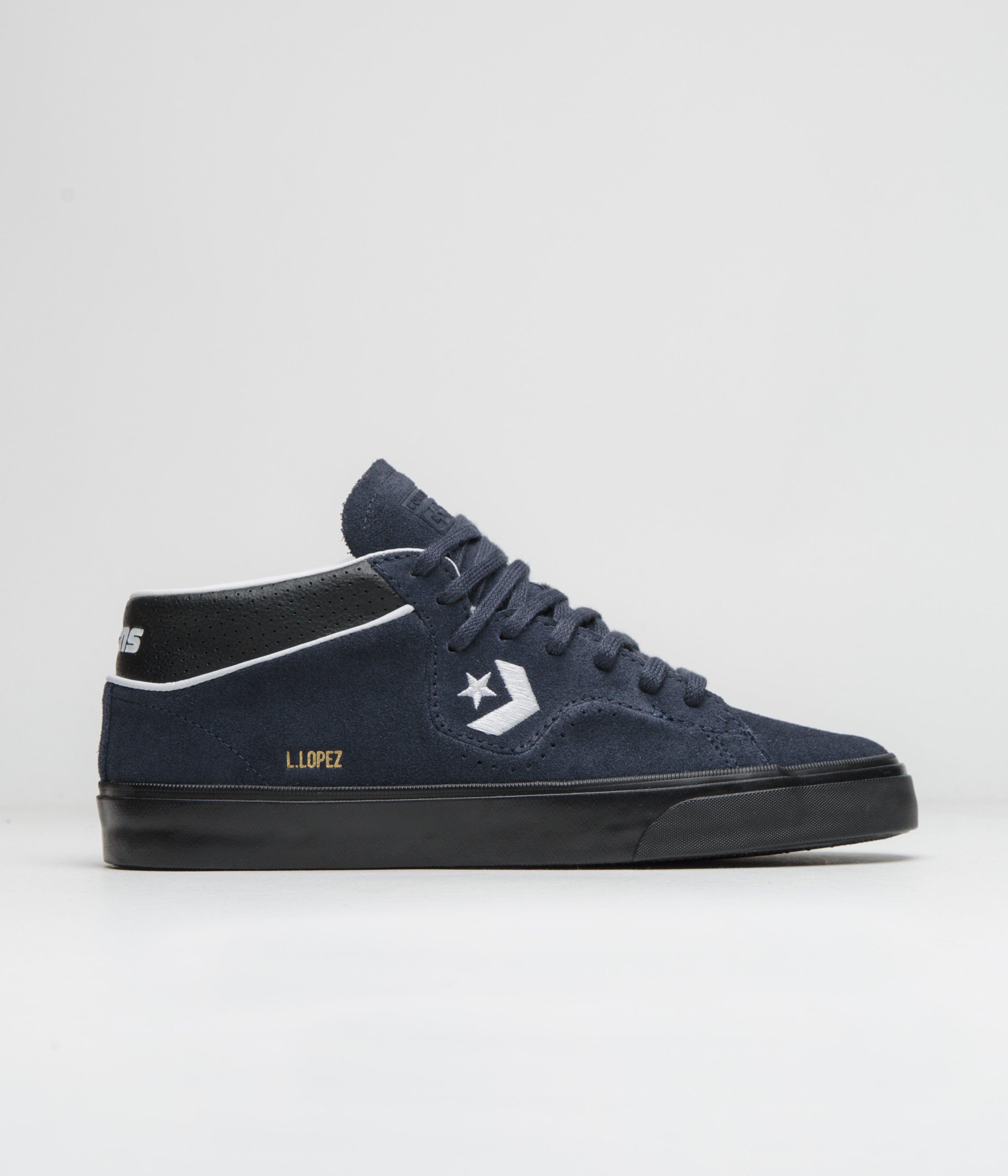Converse Cons Louie Lopez Pro Mid Shoes - Stunning Void, Black & White Blend