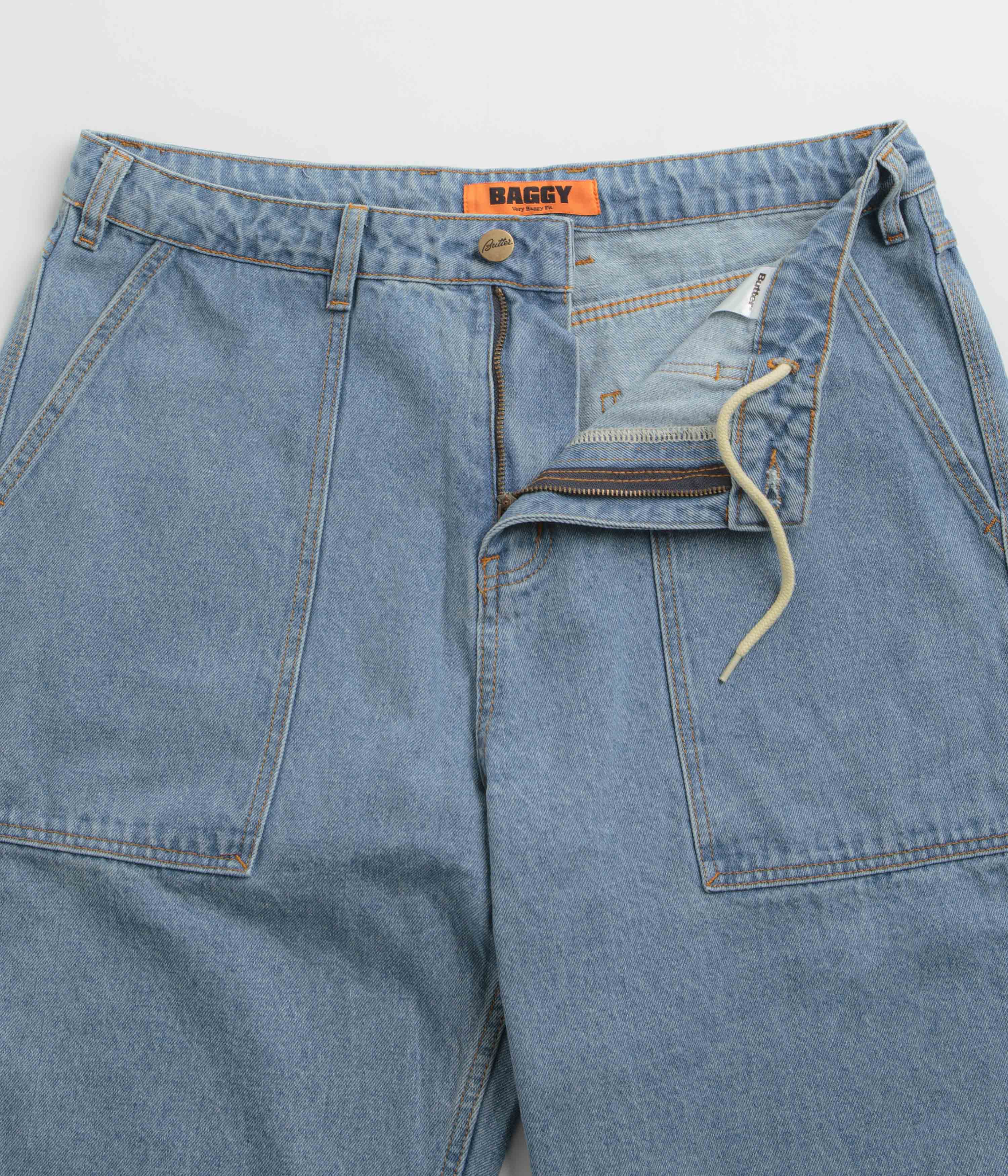 Butter Goods Washed Indigo Patch Pocket Jeans - A Skate-Inspired Fashion Must-Have