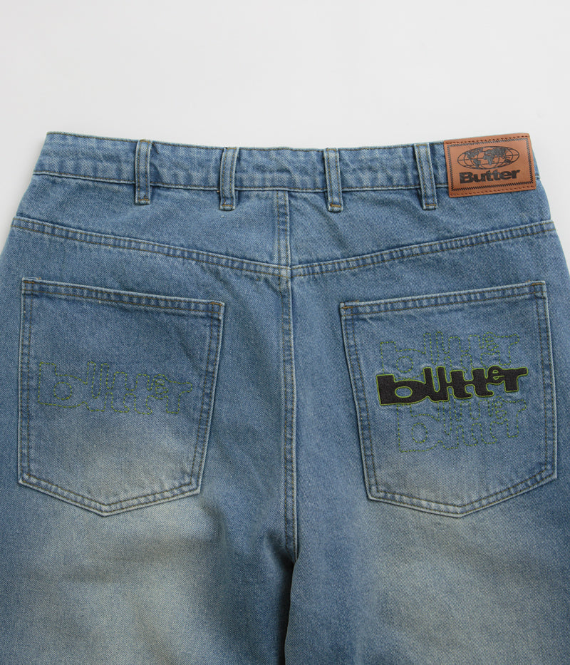 Butter Goods Warped Jeans - Stunning Washed Mid Blue