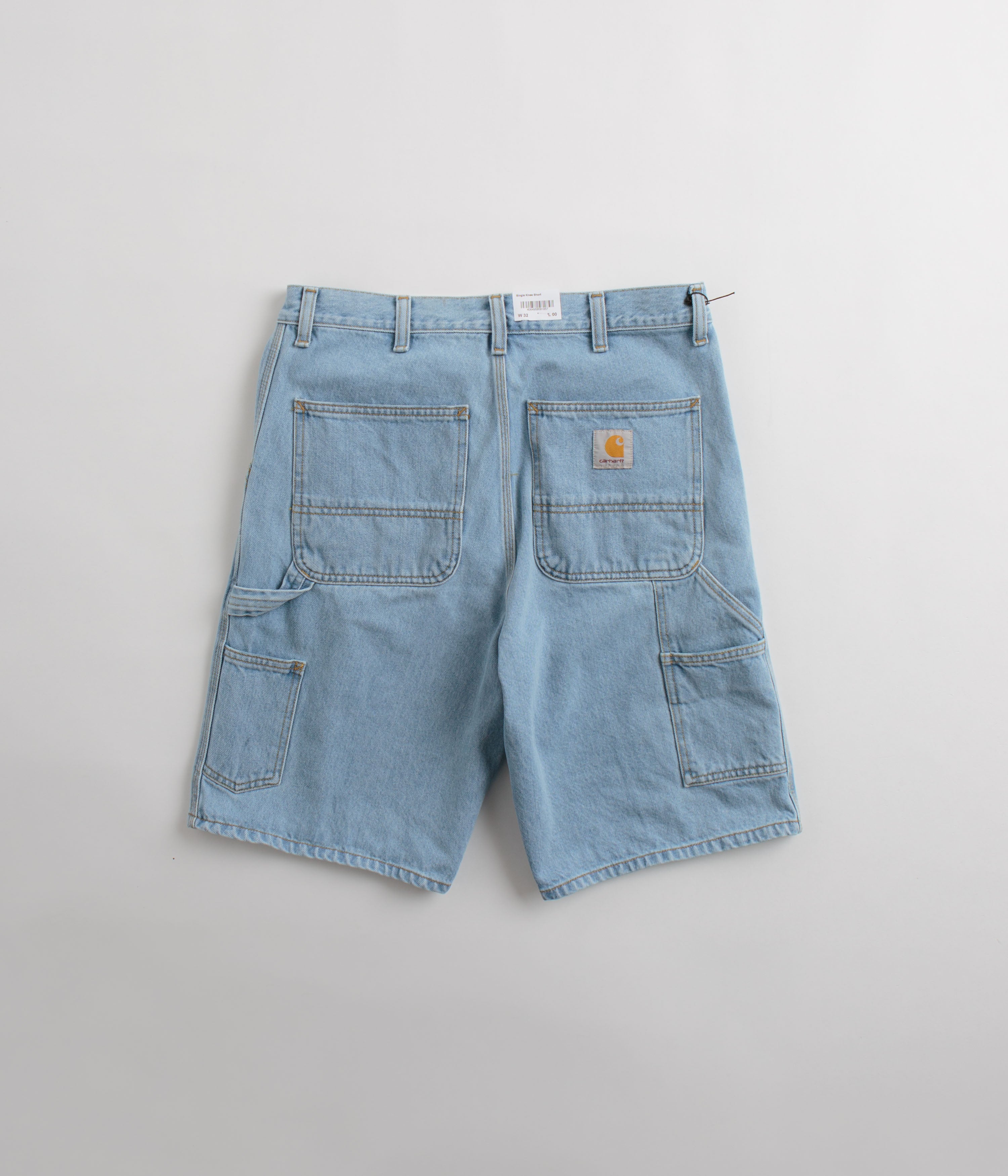 Carhartt Single Knee Shorts - Stunning Heavy Stone Bleached Blue