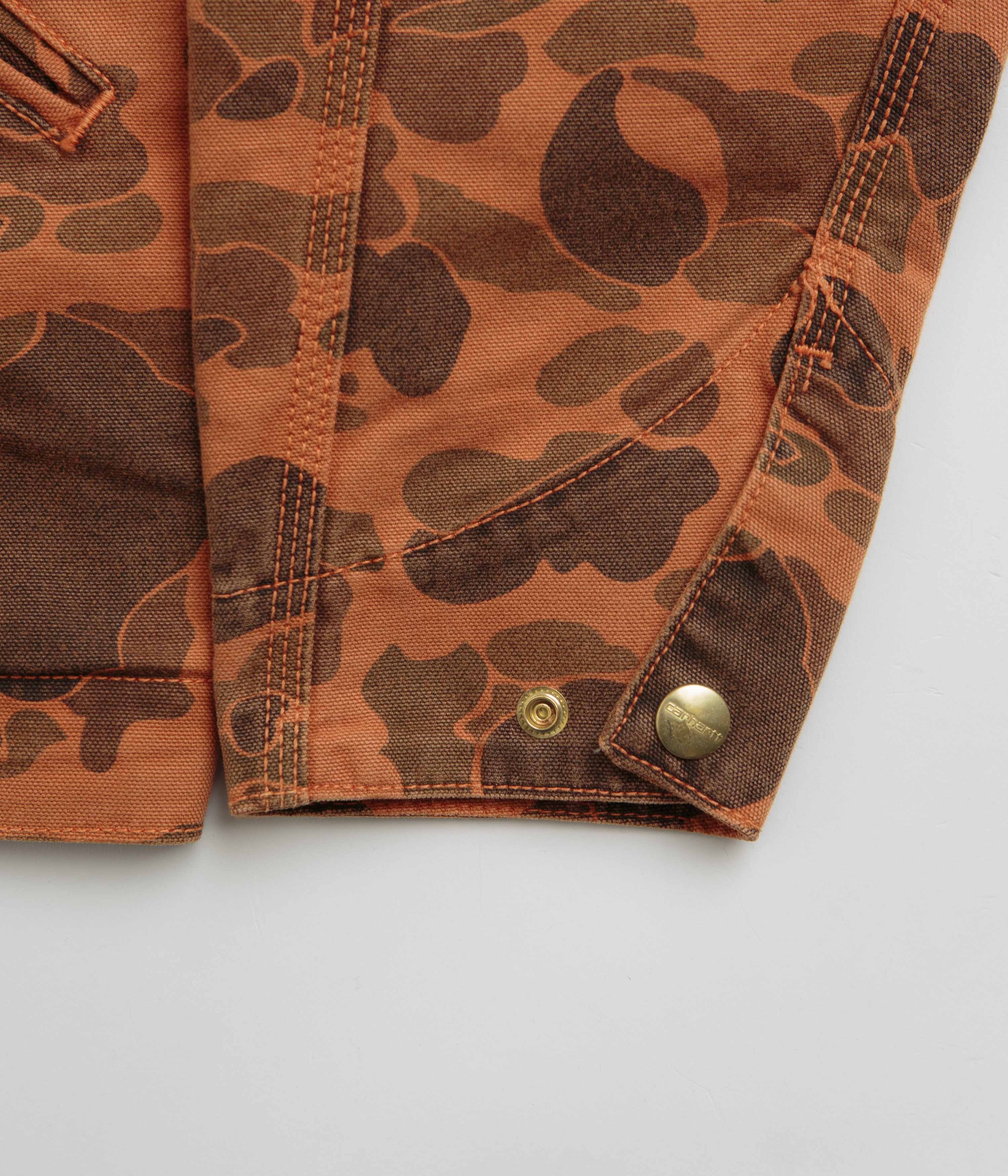 Carhartt Camo Green Turmeric Detroit Duck Jacket - A Must-Have Workwear!