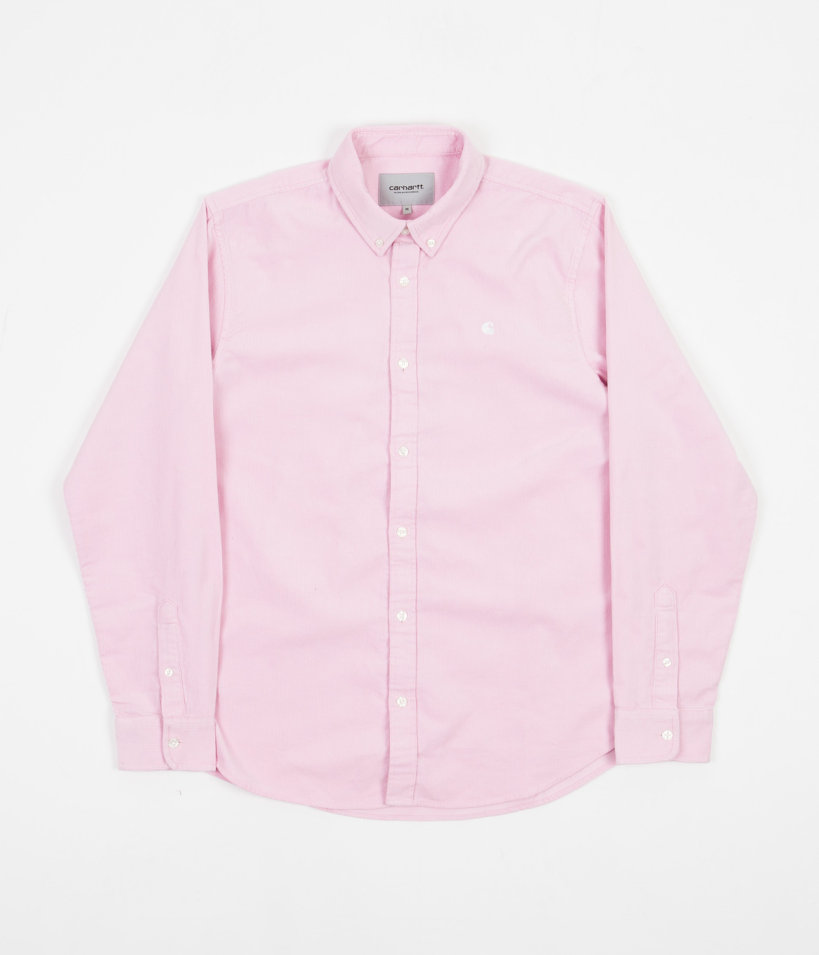 Carhartt Madison Fine Cord Shirt - Stunning Pale Quartz / Crisp White