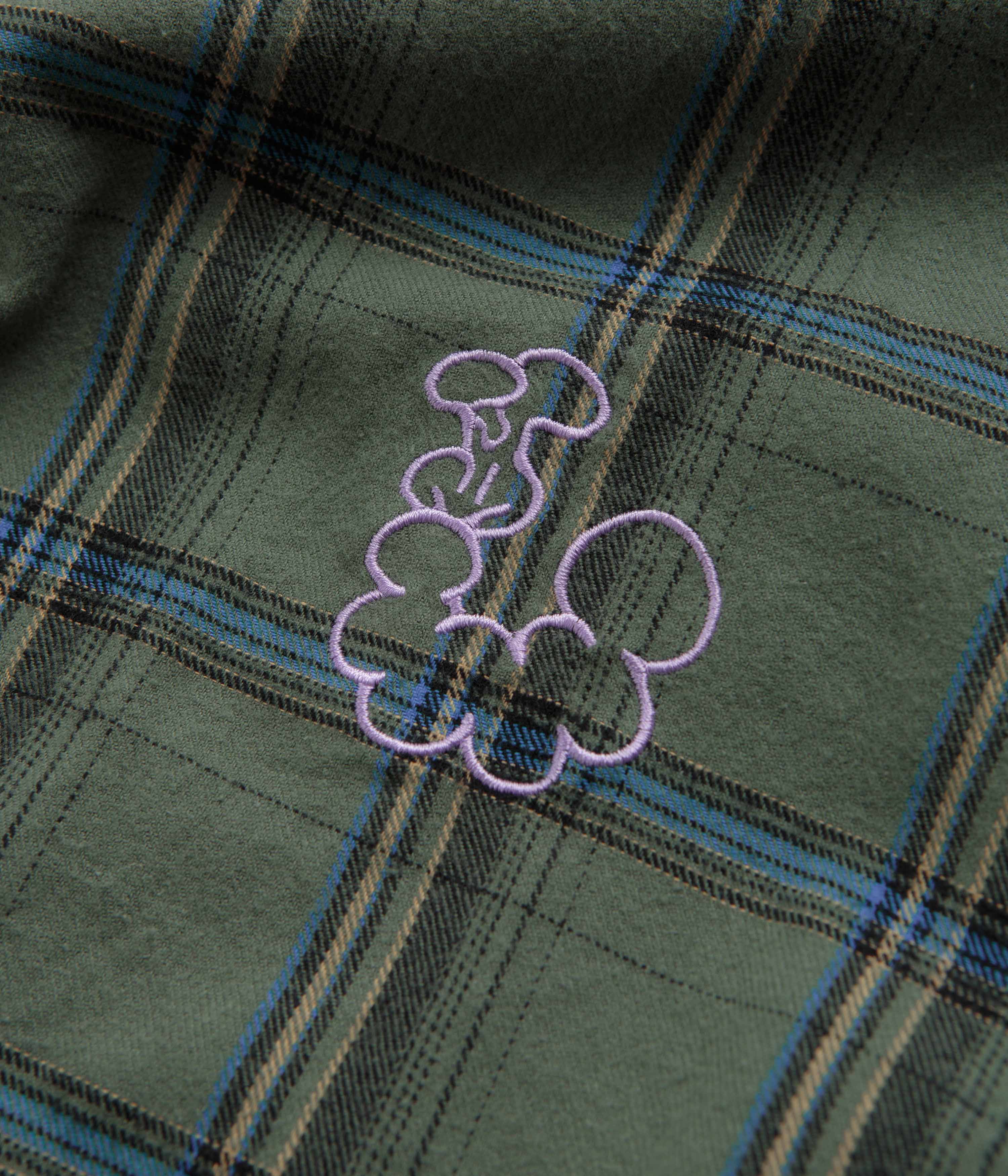 Butter Goods Bugs Flannel Shirt - Sage: A Must-Have for Style Enthusiasts