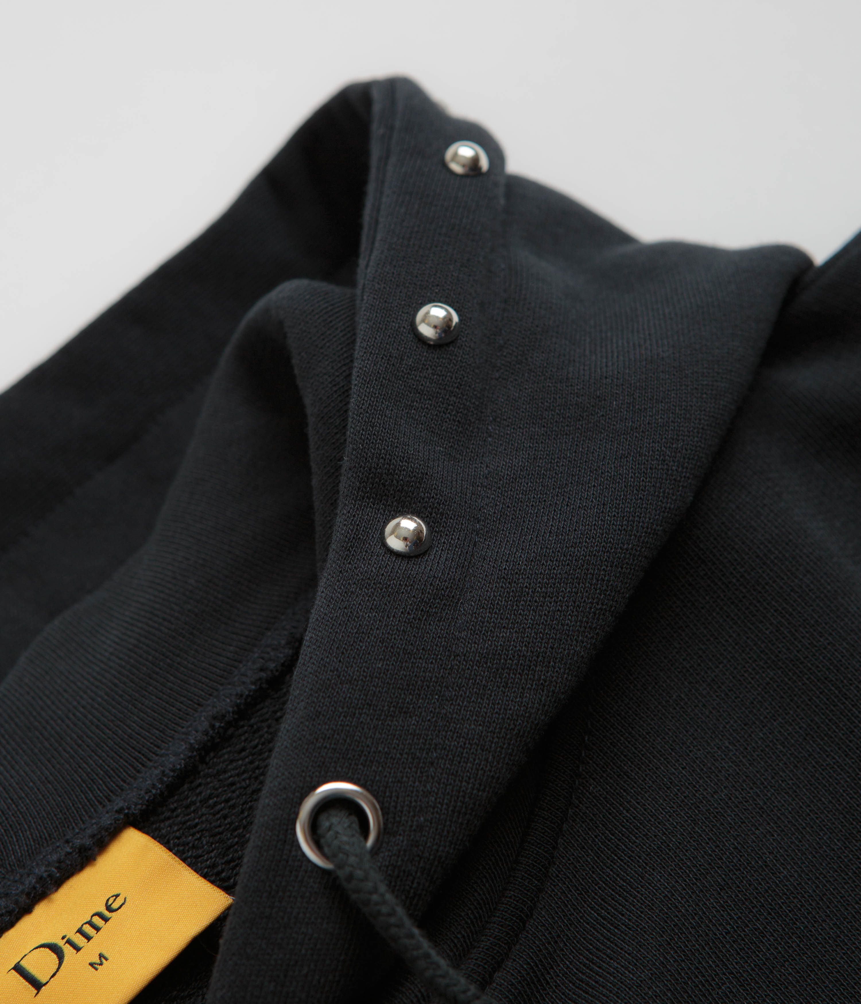 Dime Cursive Black French Terry Hoodie - A Stylish Must-Have!