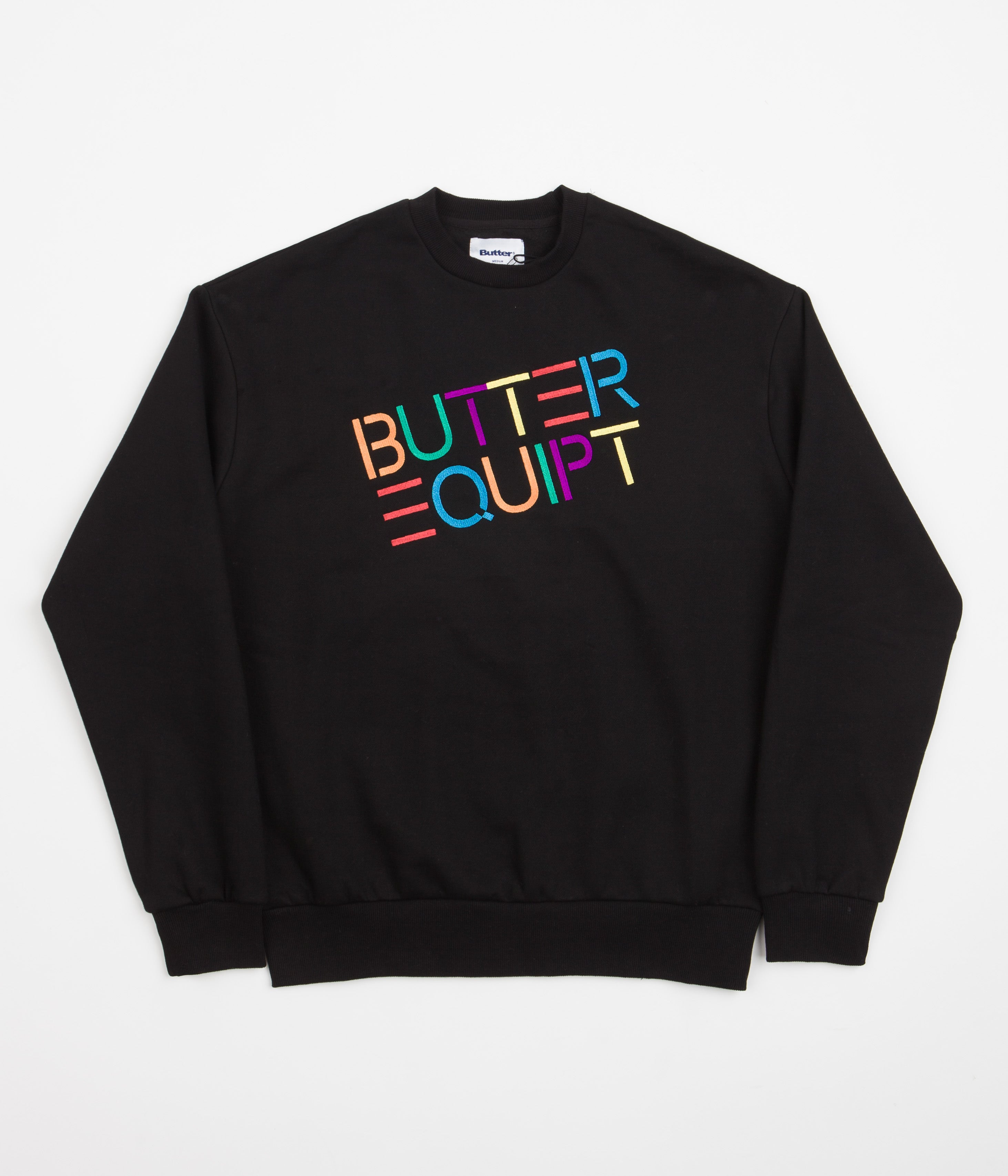 Butter Goods Equipt Crewneck Sweatshirt - Stunning Black
