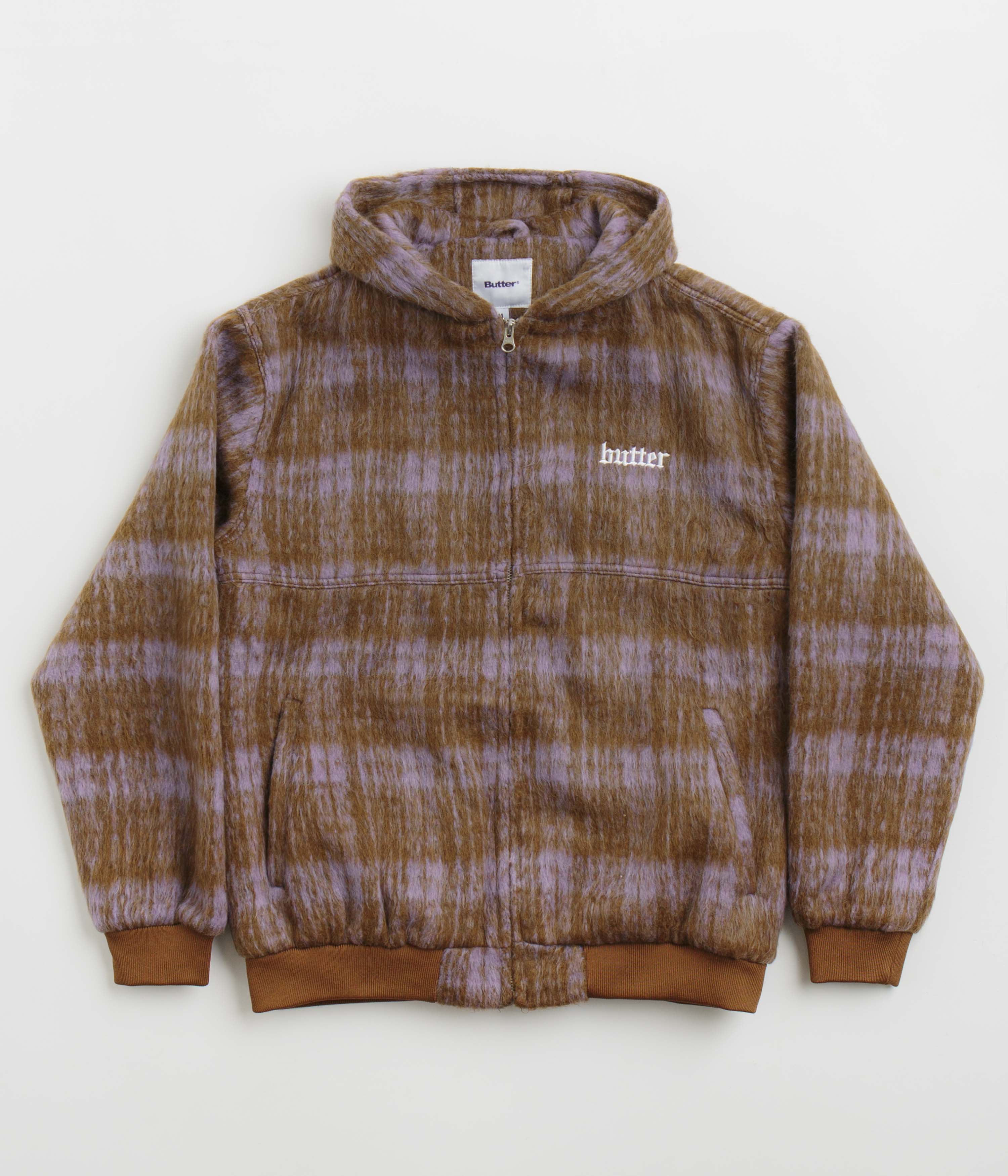 Butter Goods Heavy Plaid Work Jacket - Stunning Brick / Dusk Combo