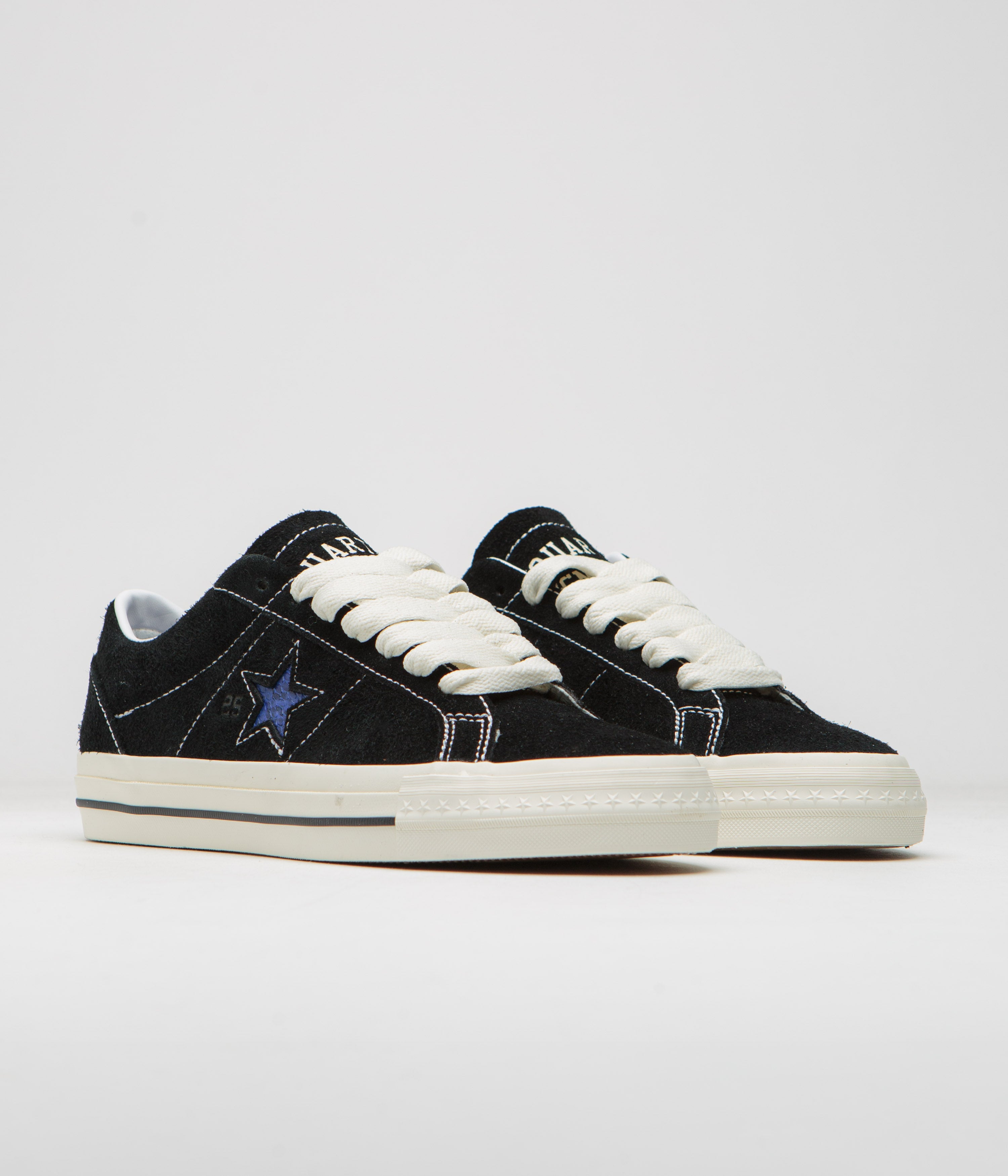 Converse x Quartersnacks One Star Pro Ox Shoes - Stunning Black, Egret & Hyper Blue
