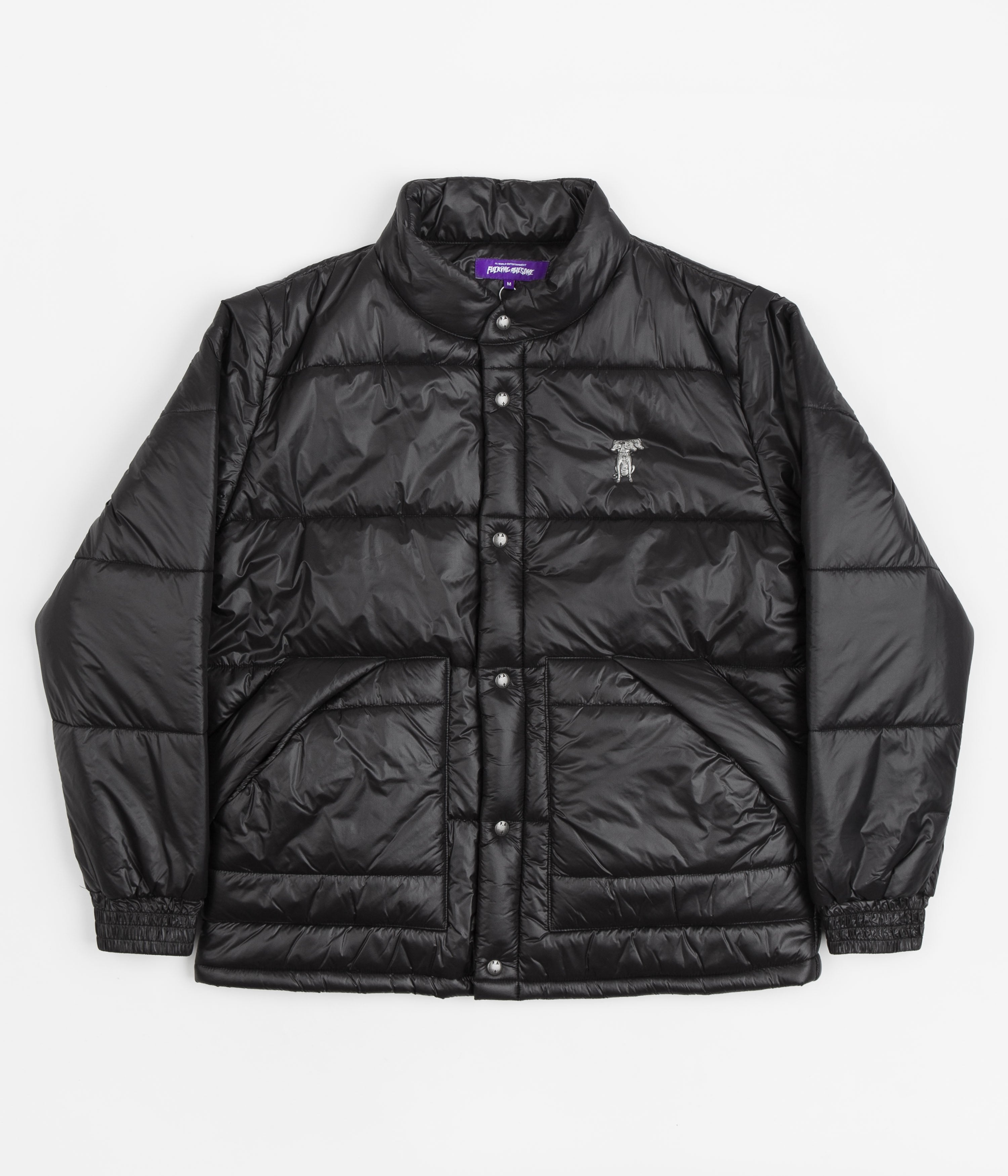 Fucking Awesome Dill Black Puffer Jacket - A Must - Have for Skate Enthusiasts