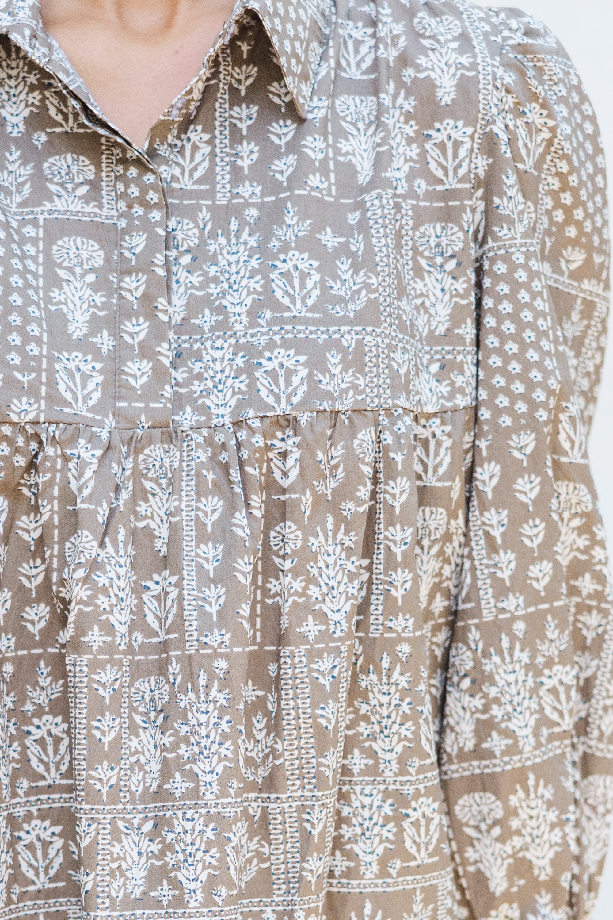 Irresistible Mocha Brown Floral Dress - Good To Go Everywhere