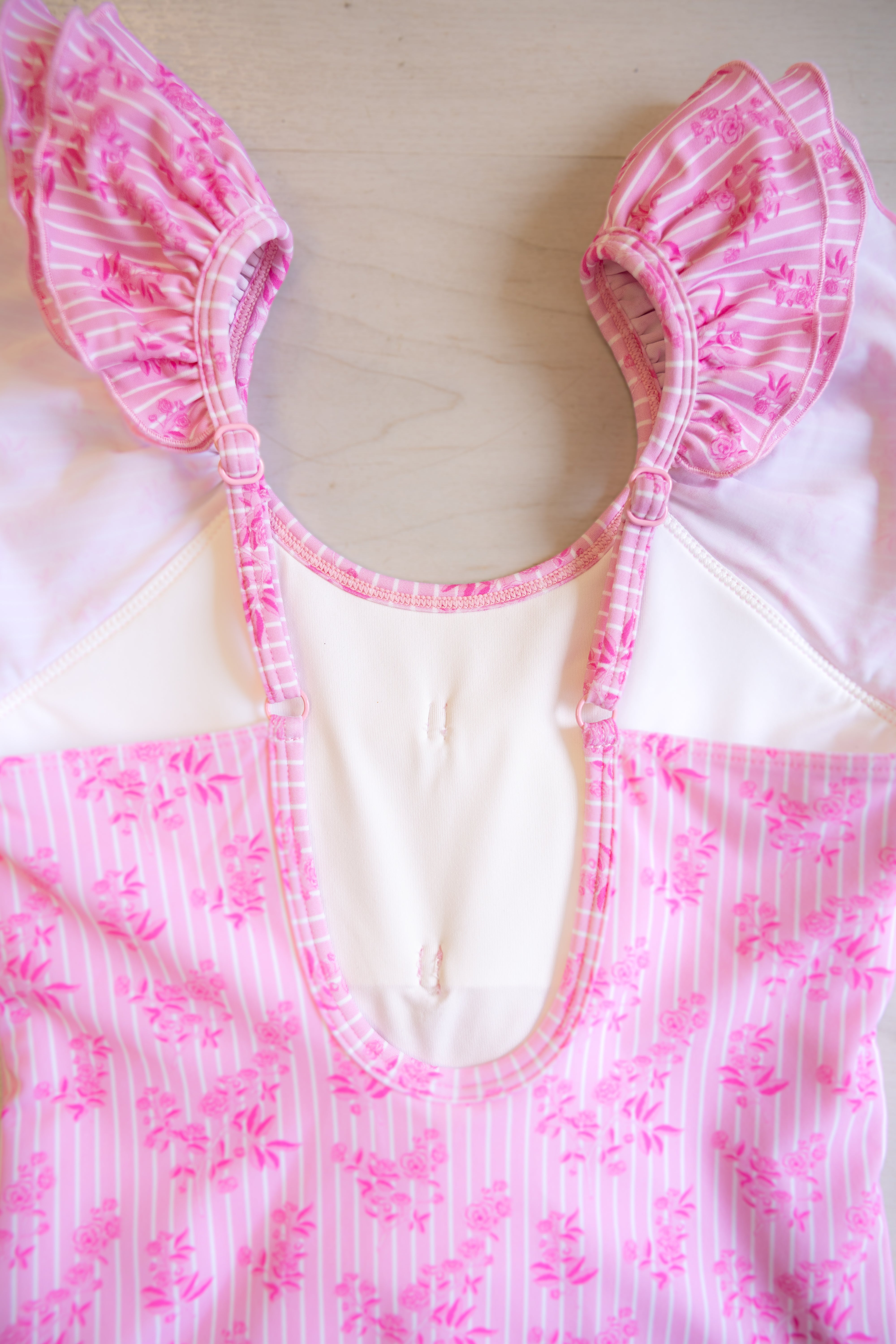 Don't Miss! Preorder The Wendy Pink Toile One Piece Swimsuit for Girls