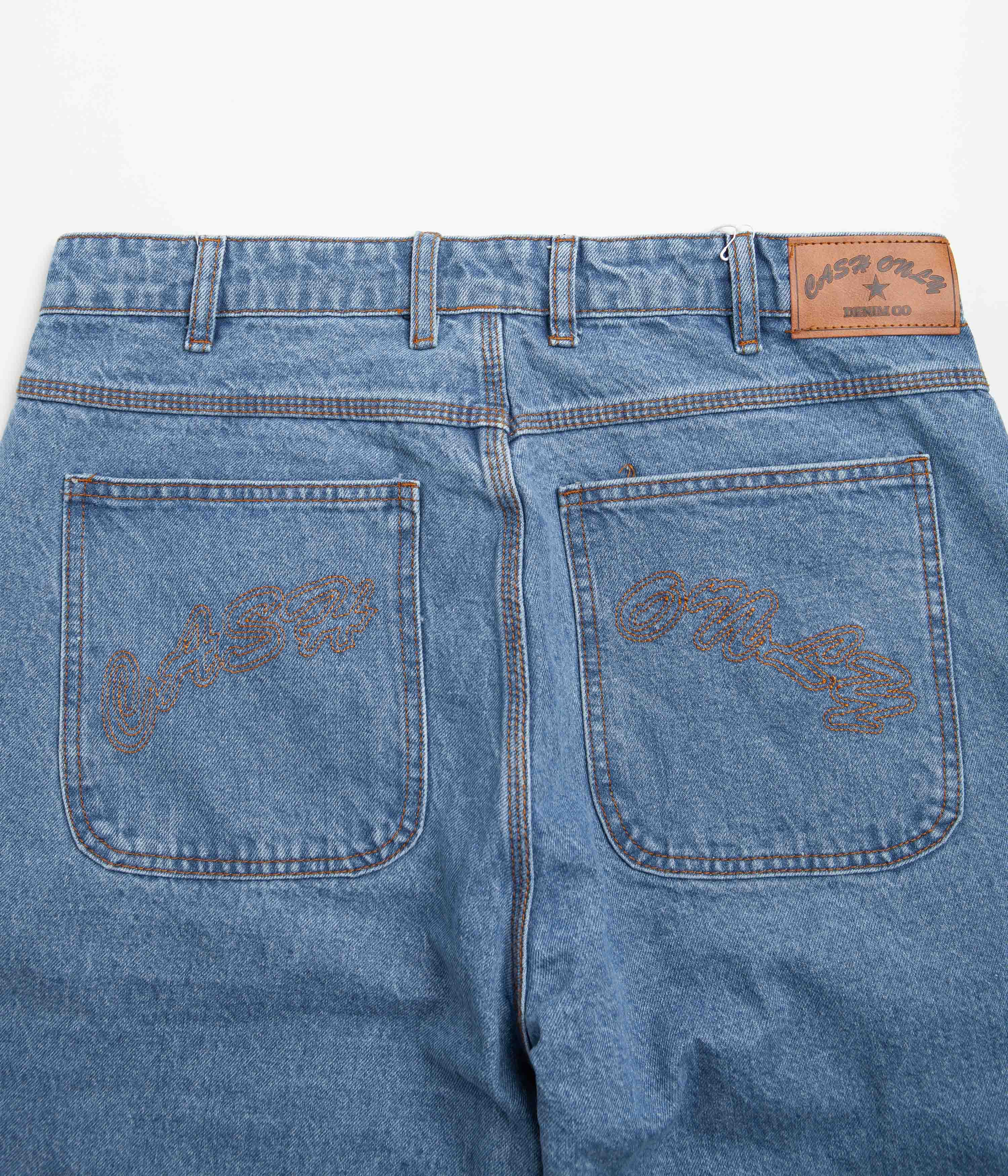 Cash Only Washed Indigo Baggy Jeans: A Skate-Inspired Fashion Statement