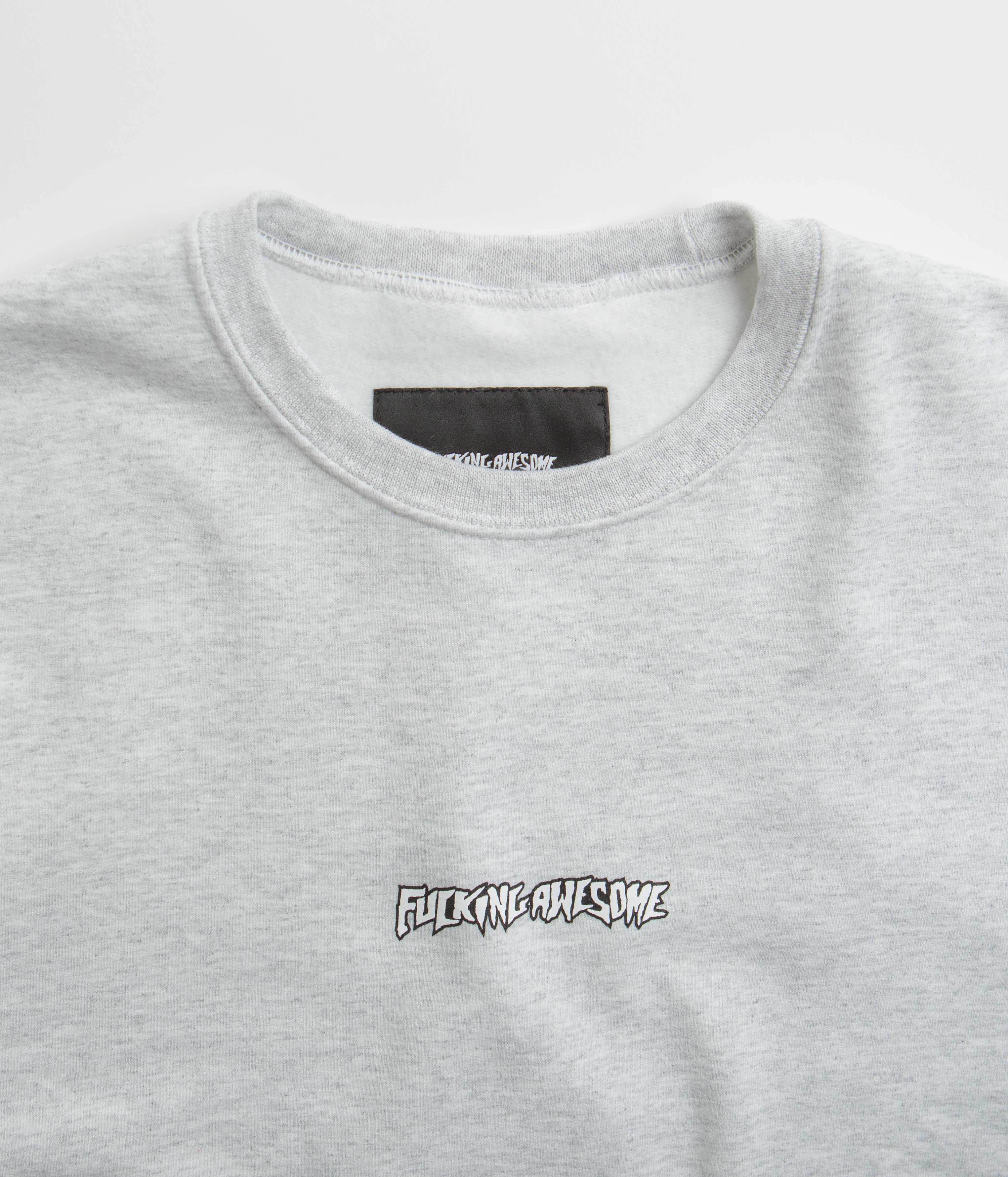 Fucking Awesome's Stunning Heather Grey Little Stamp Crewneck Sweatshirt