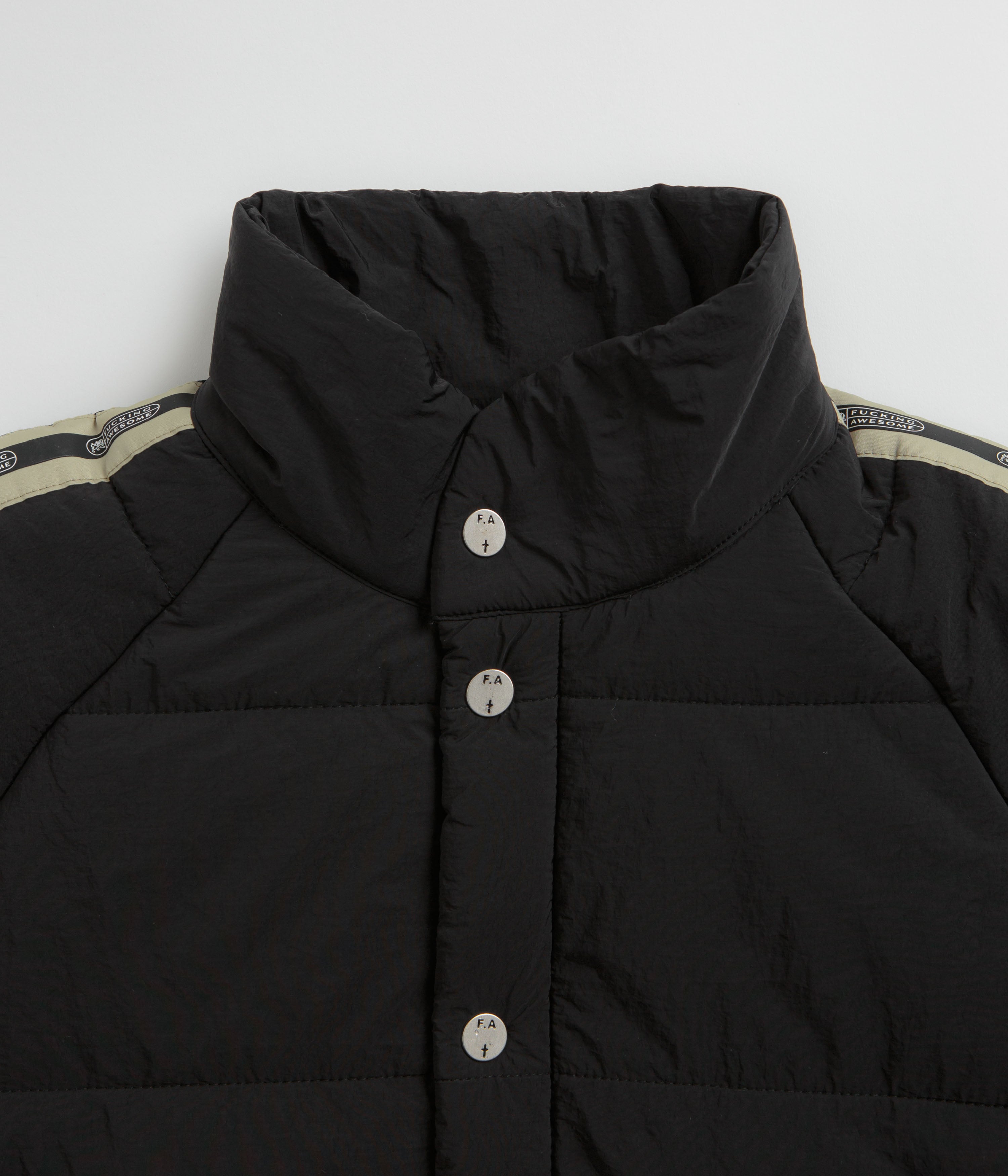 Fucking Awesome Dill Racing Black Puffer Jacket - A Skateboarding Essential