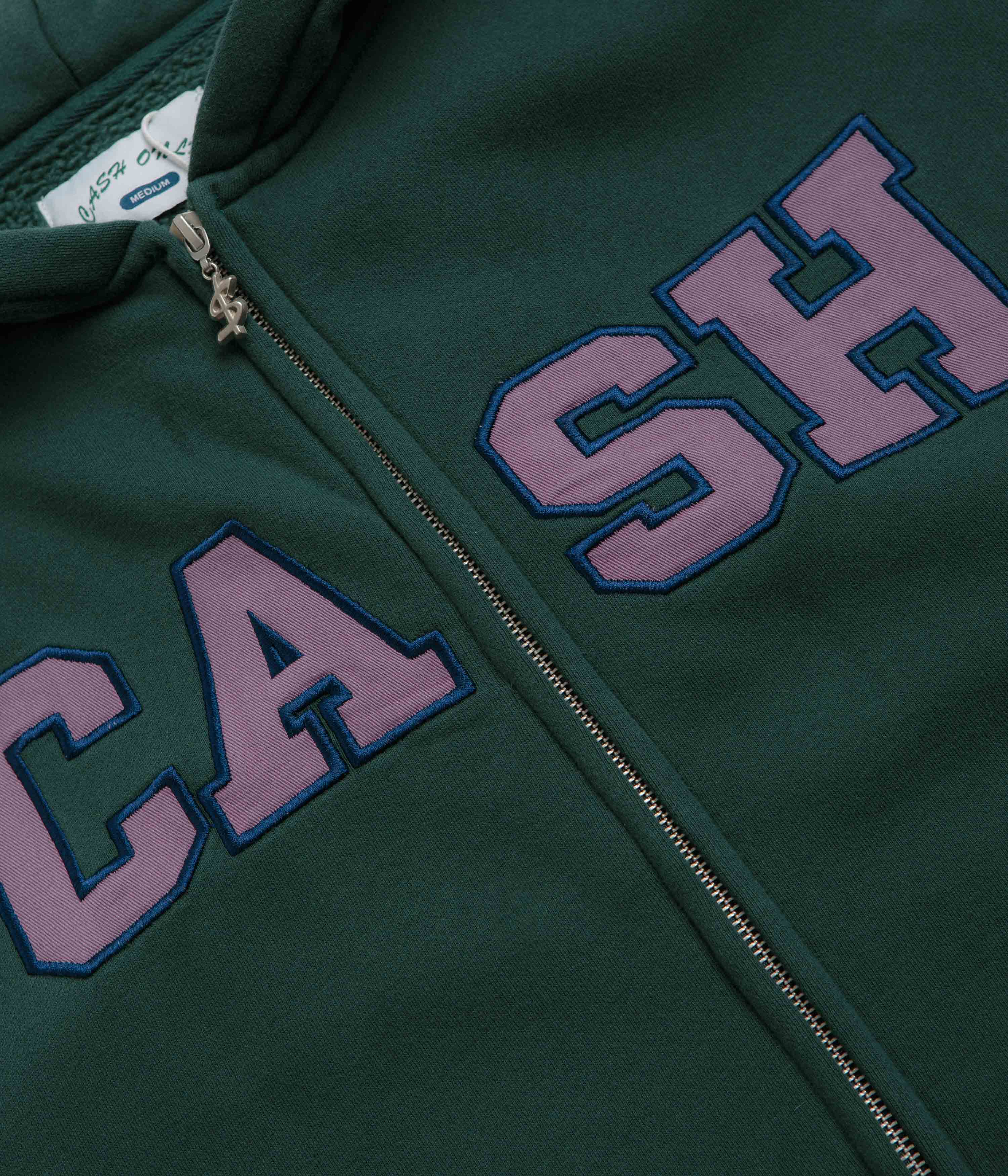 Cash Only Campus Zip-Thru Hoodie - Washed Forest: A Stylish Must-Have!