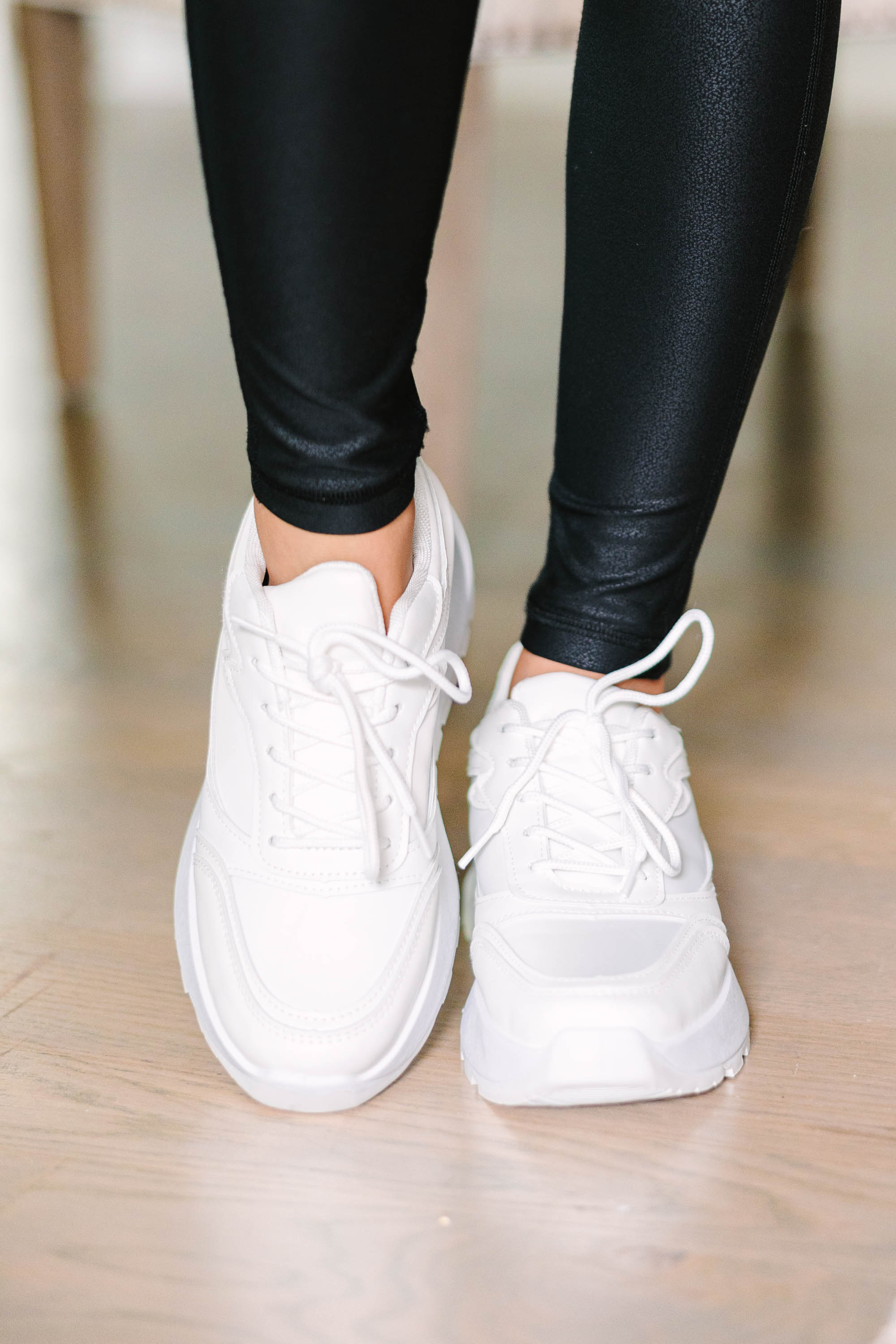 Be Bold! Stunning White Platform Sneakers