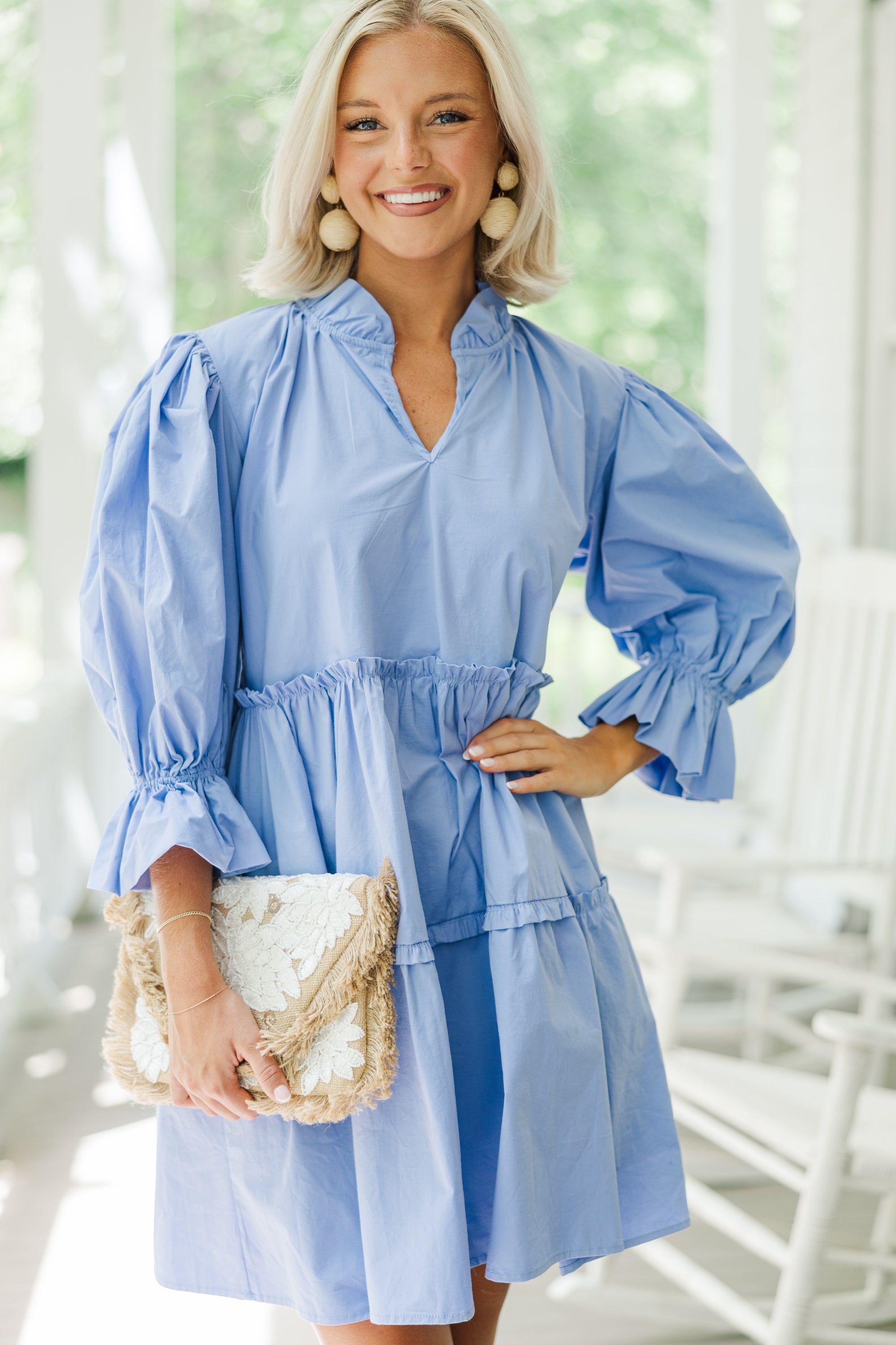 Love-Inspired Light Blue Babydoll Dress: A Must-Have!