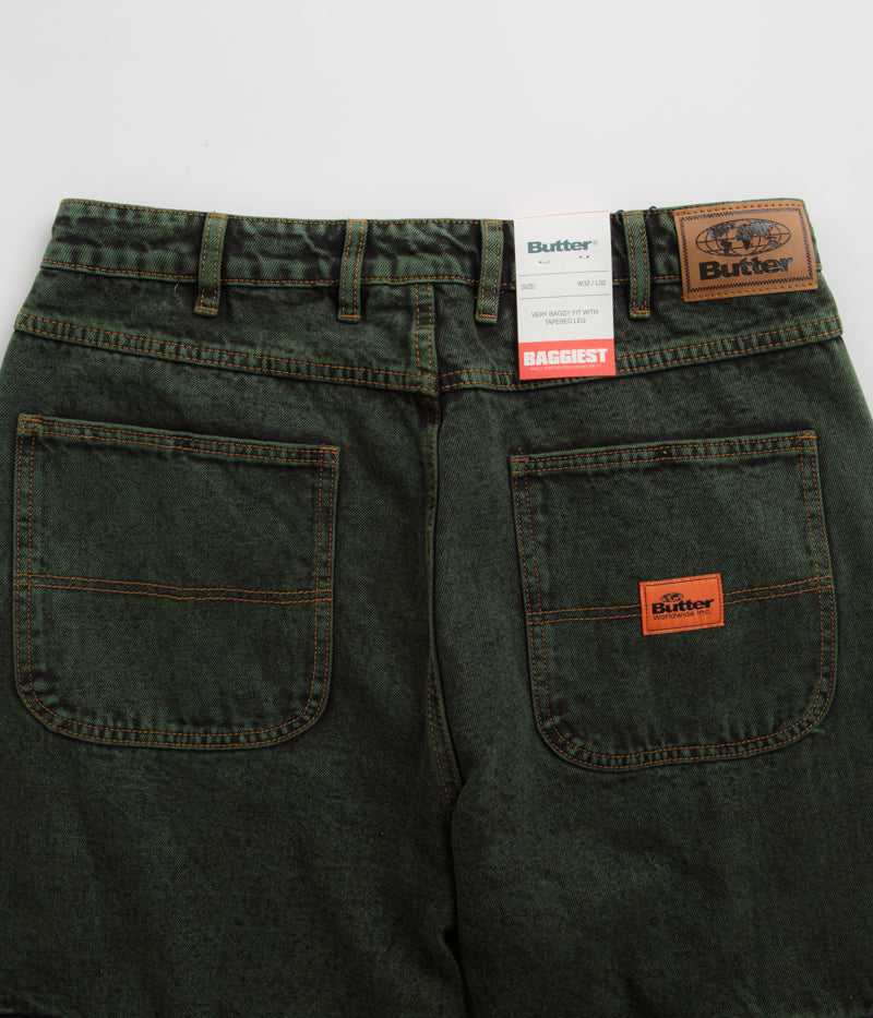 Butter Goods Santosuosso Dark Green Jeans - Ultra Baggy Style