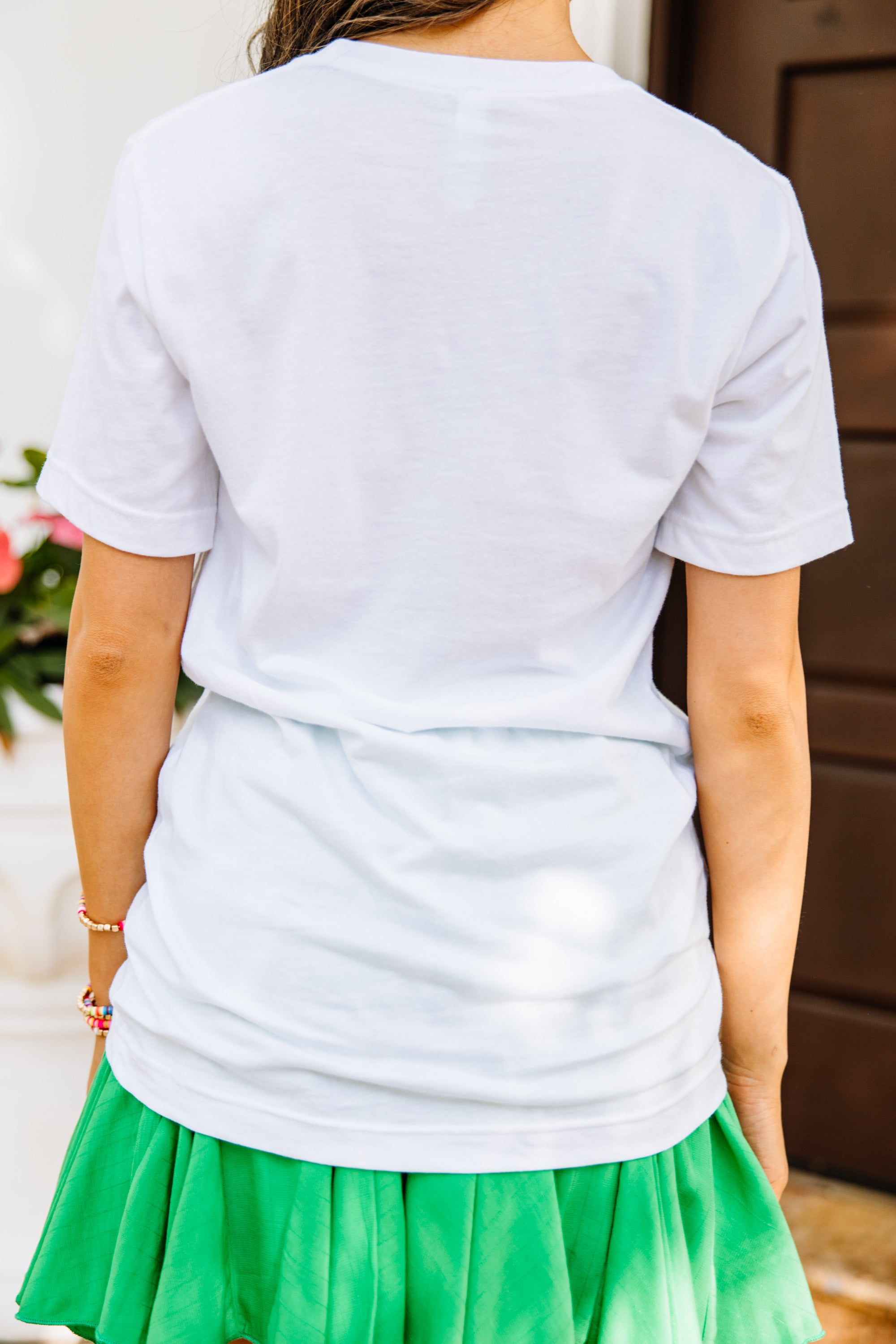 Joyful Happy Hour White Graphic Tee