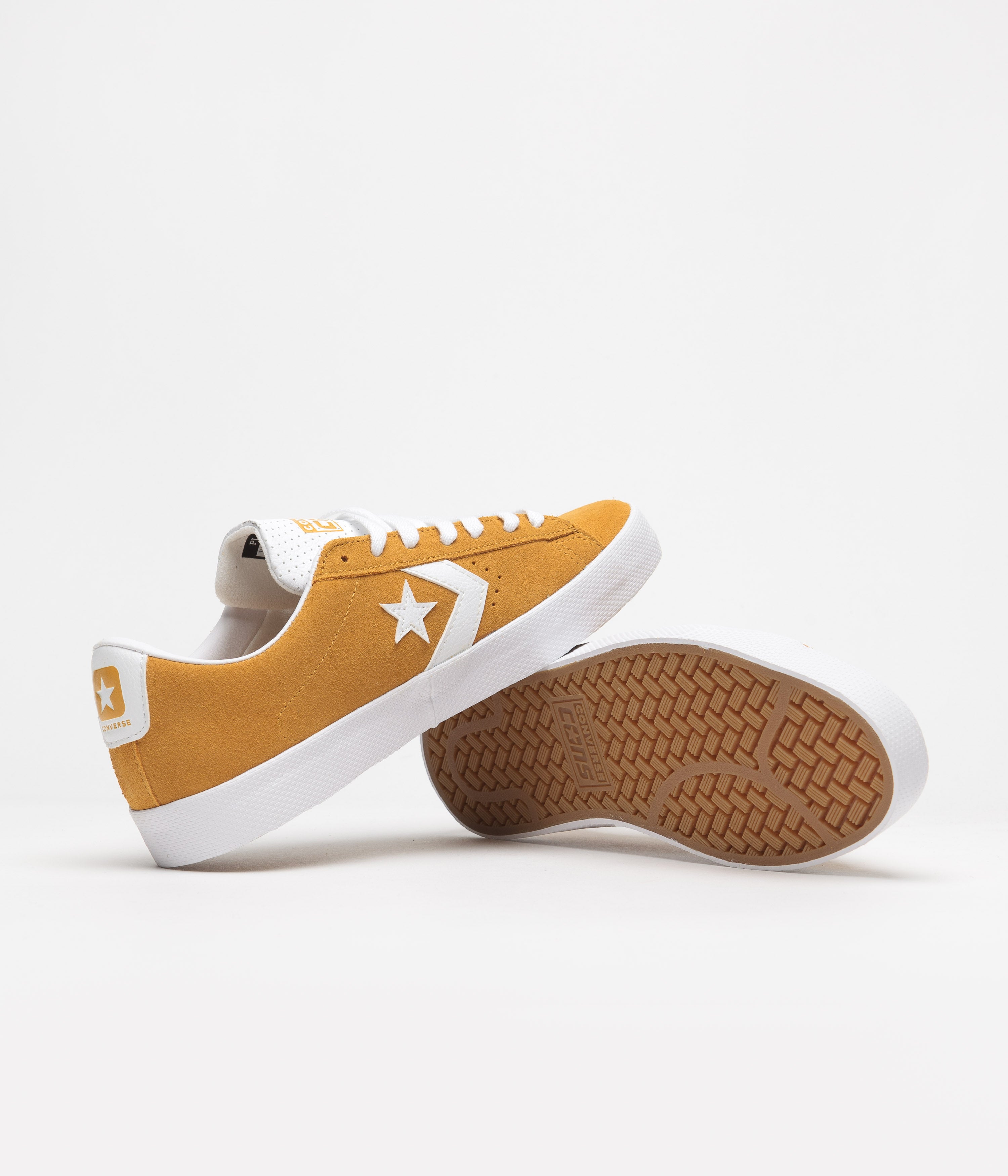 Converse Pro Leather Summer Ox Shoes - Golden Sundial Bliss / White