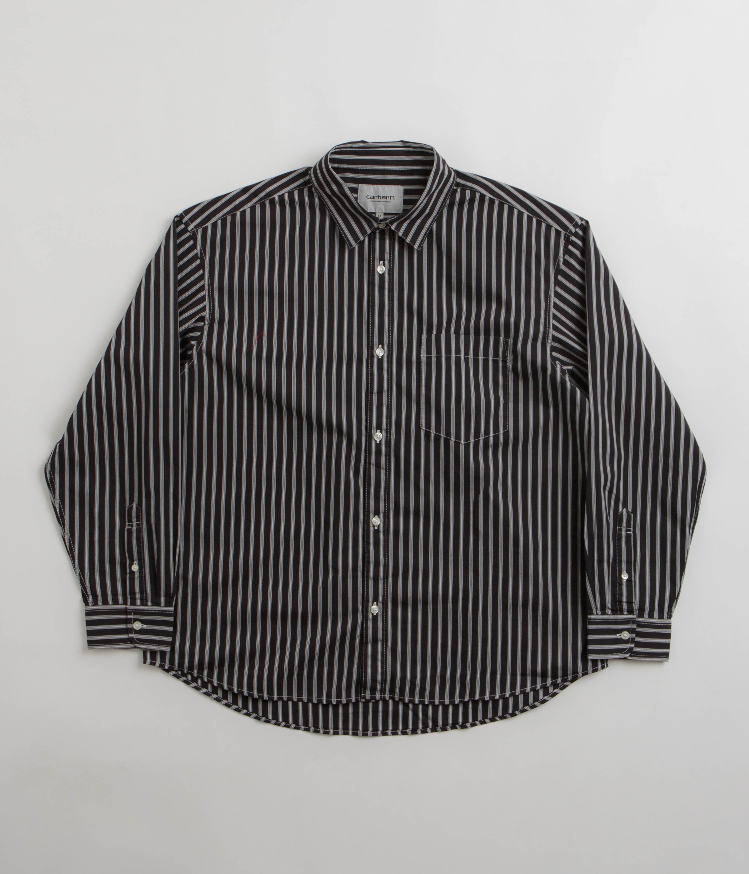 Carhartt Ligety Stripe Poplin Shirt - Striking Black/Wax Design
