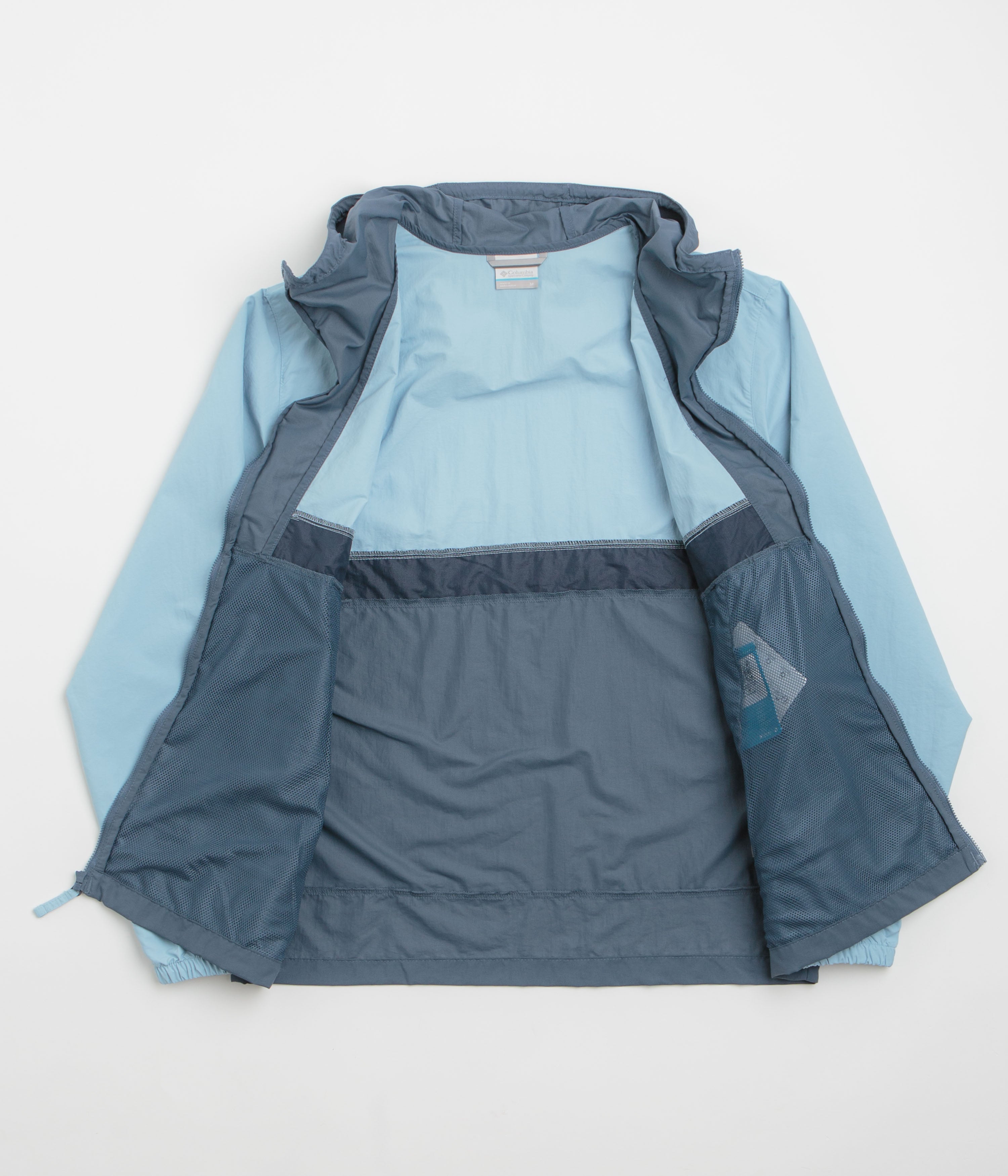 Columbia Spire Valley Hooded Windbreaker Jacket - Stunning Blue Tones
