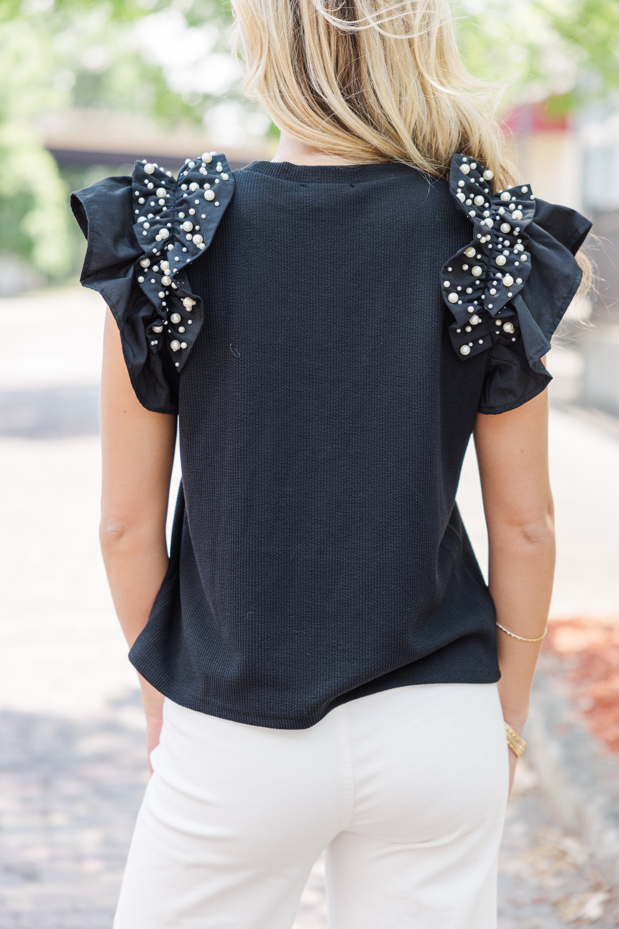 Enchanting Everyday Black Embellished Dream Blouse