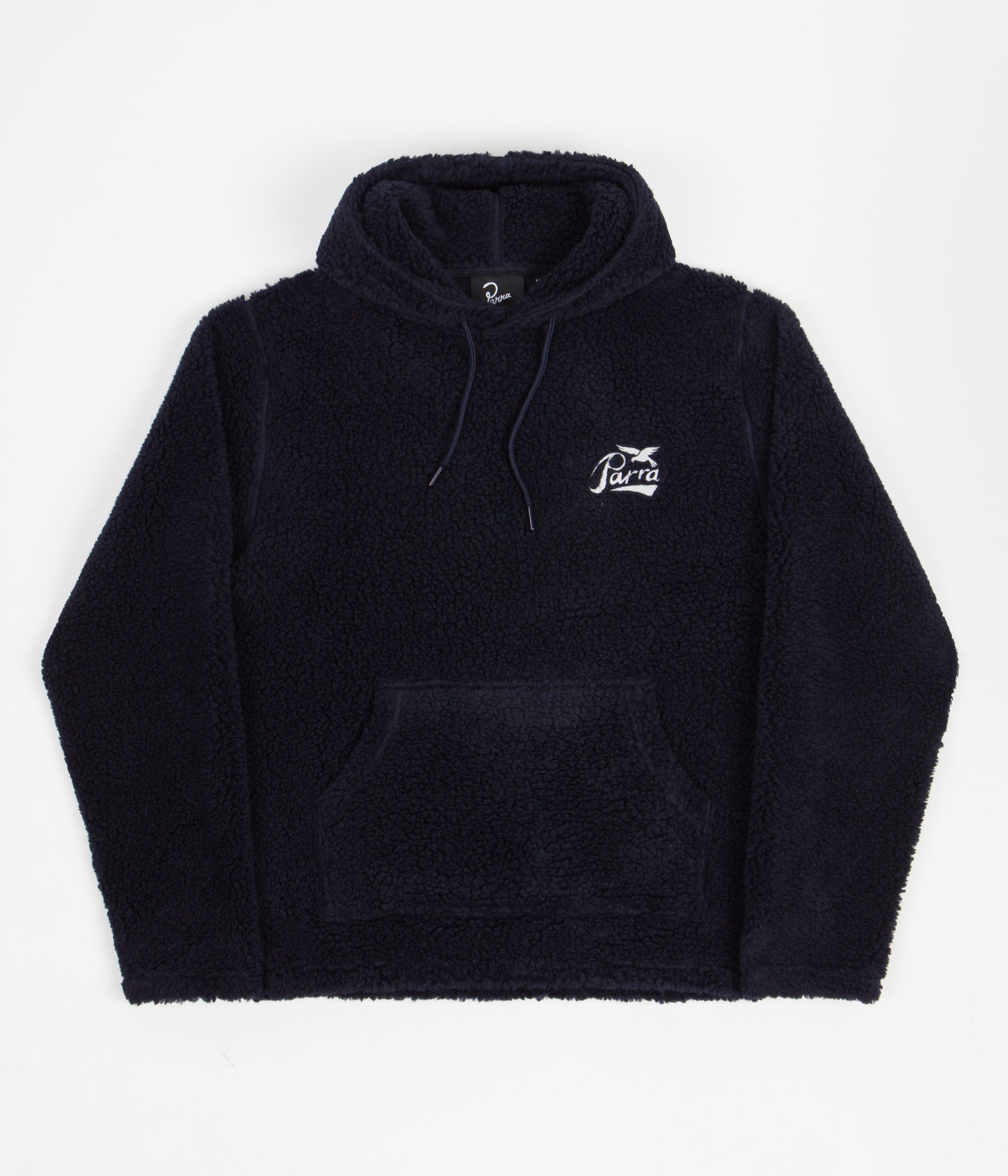 by Parra Pencil Bird Navy Blue Polar Fleece Hoodie - A Stylish Must-Have!