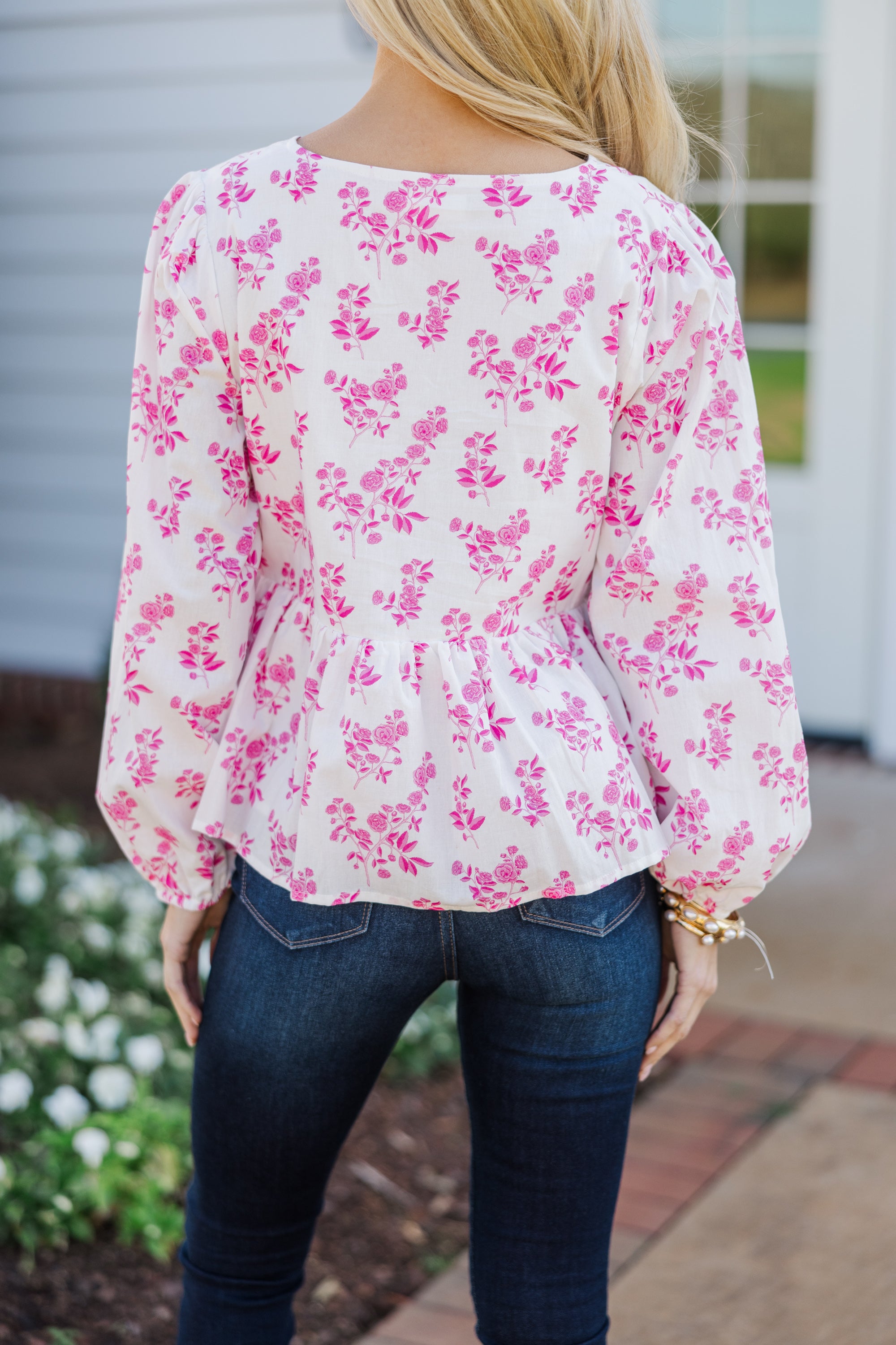 Fabulous Pink Toile Blouse for Stylish Days