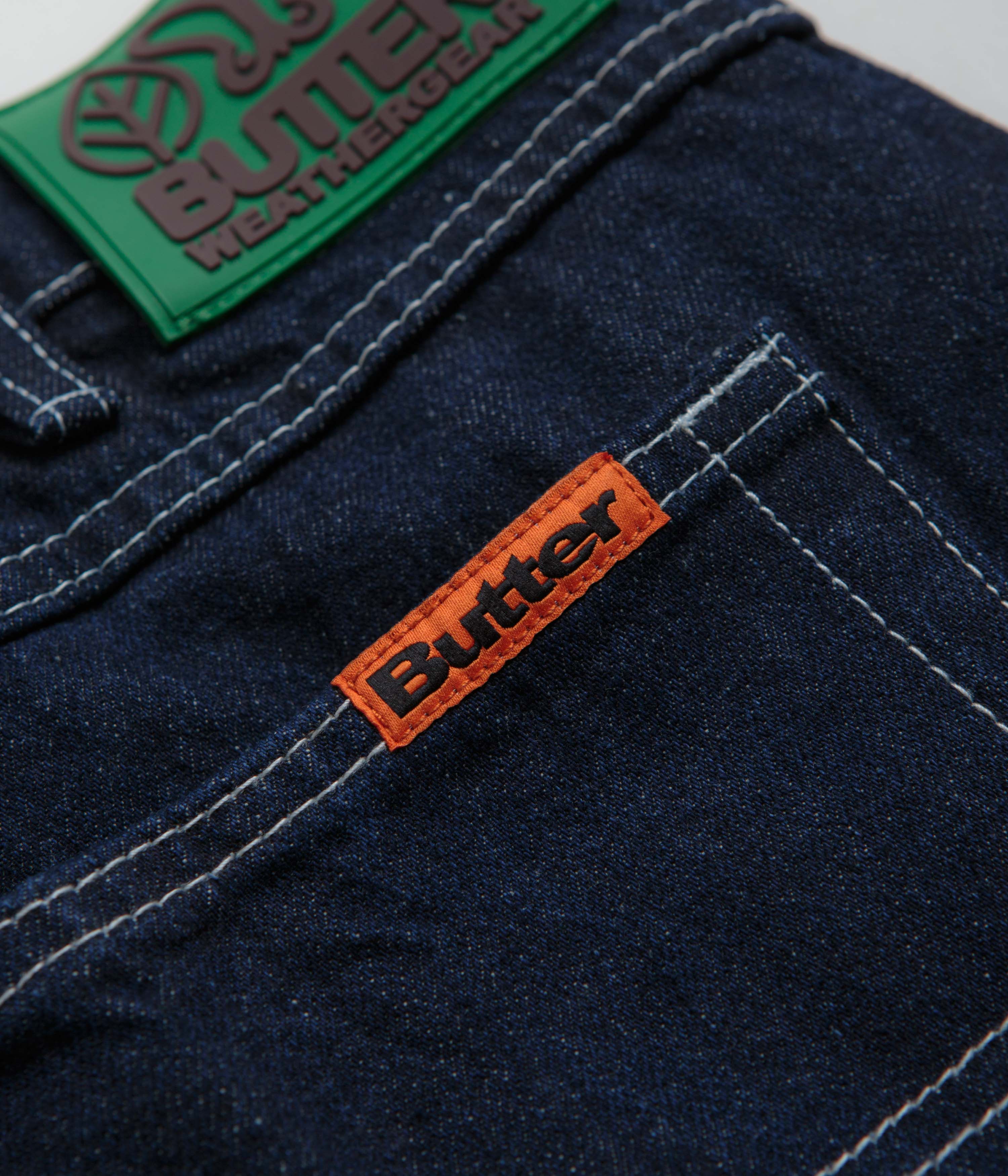 Butter Goods Dark Indigo Weathergear Heavyweight Jeans - A Stylish Essential!