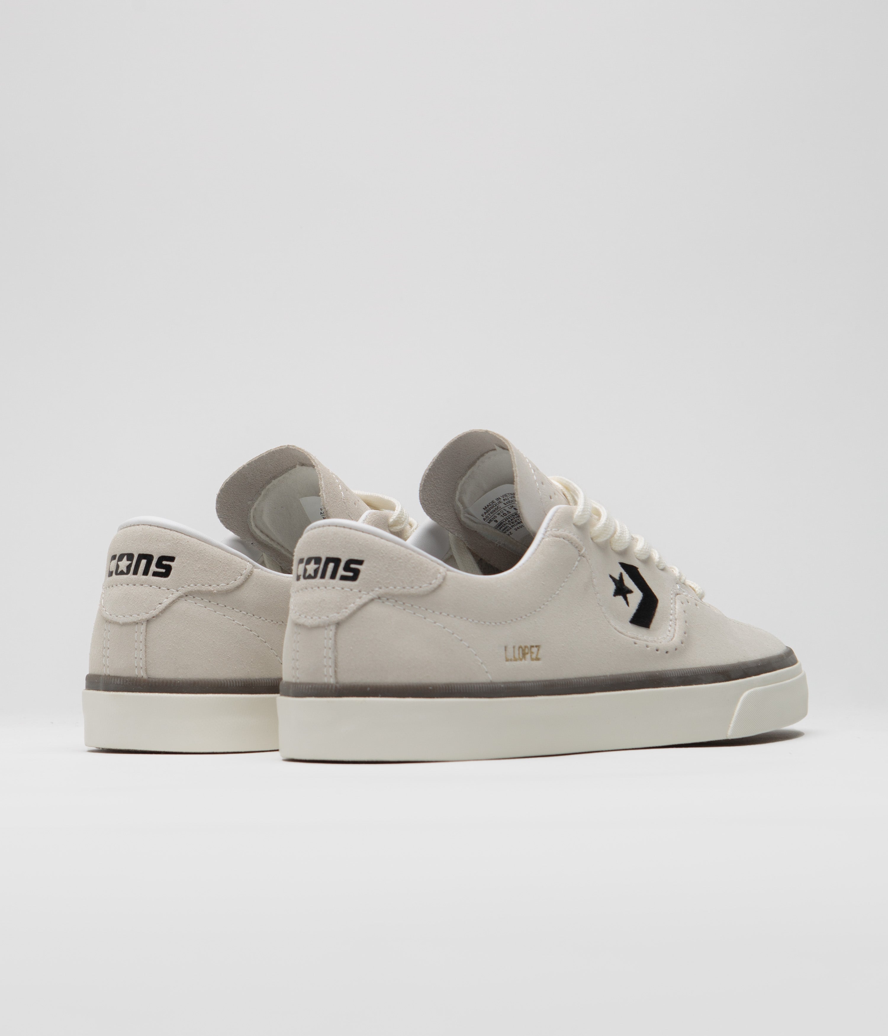 Converse Cons Louie Lopez Pro Ox Shoes - Stunning Egret/Black Combo
