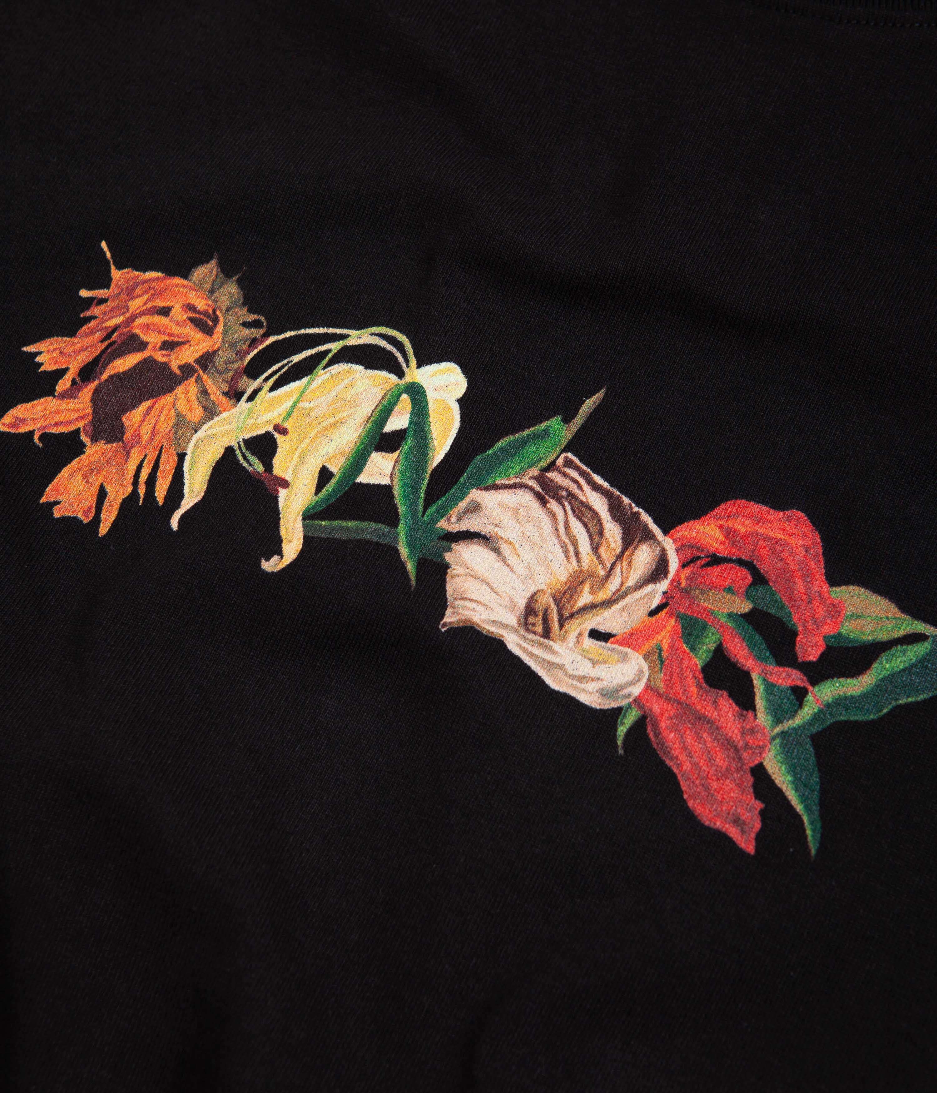 Stunning Dancer Dying Flowers Black T-Shirt