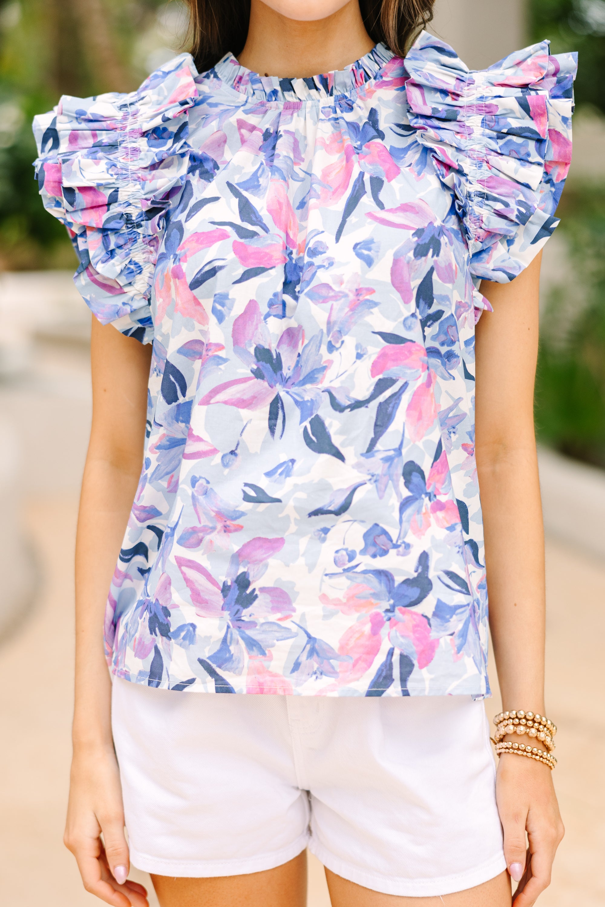 Stunning All Is Well Blue Floral Blouse - A Must-Have!