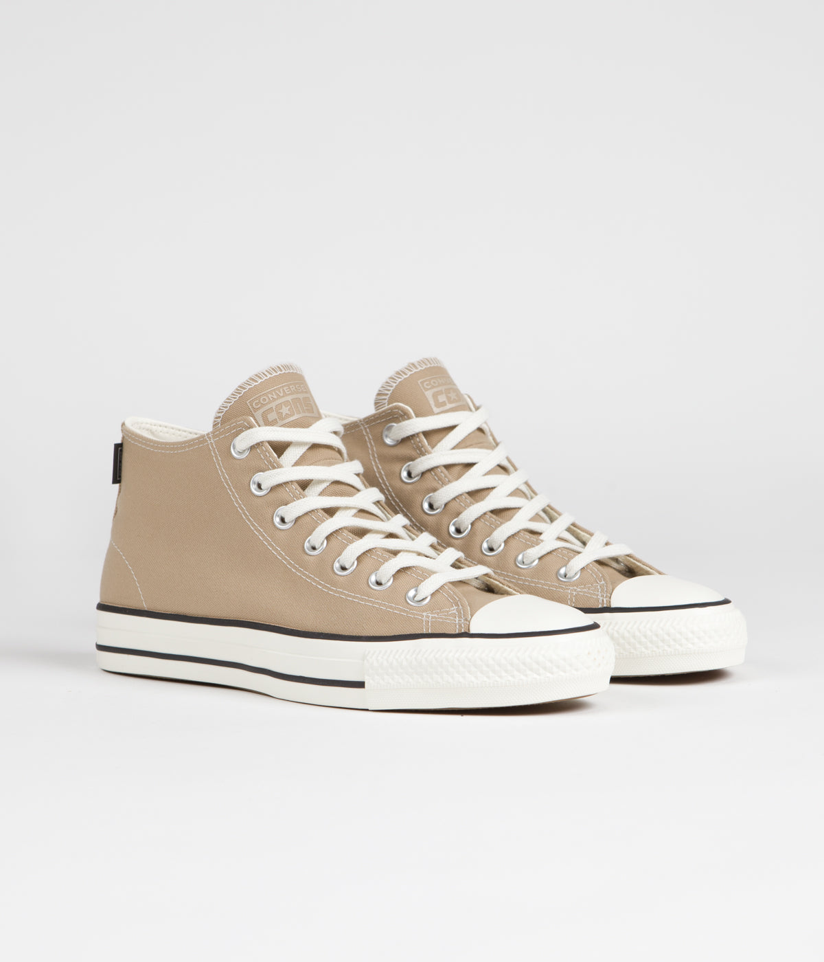 Converse CTAS Pro Canvas Mid Shoes - Stunning Nomad Khaki / Black / Egret