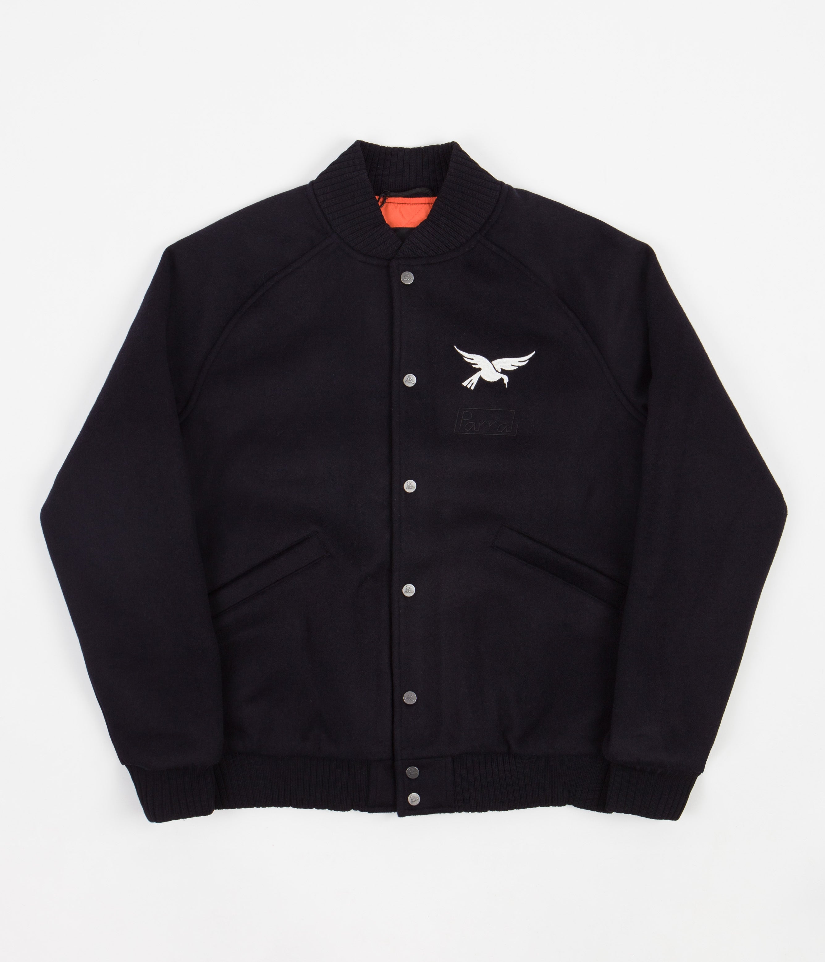 Parra Sad Pencil Wool Varsity Jacket - Navy Blue: A Fashion Statement