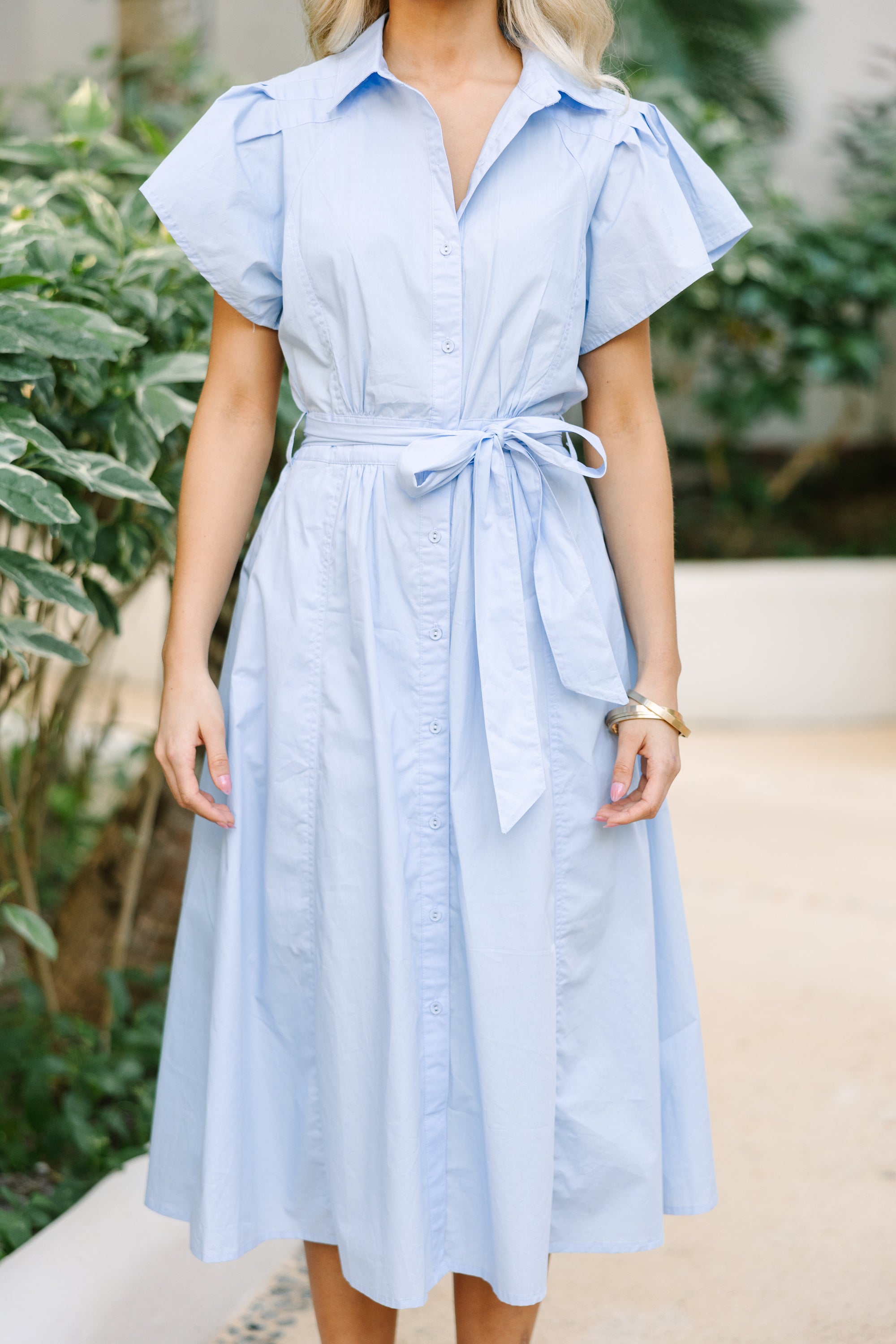 Enchanting All In A Dream Light Blue Midi Dress
