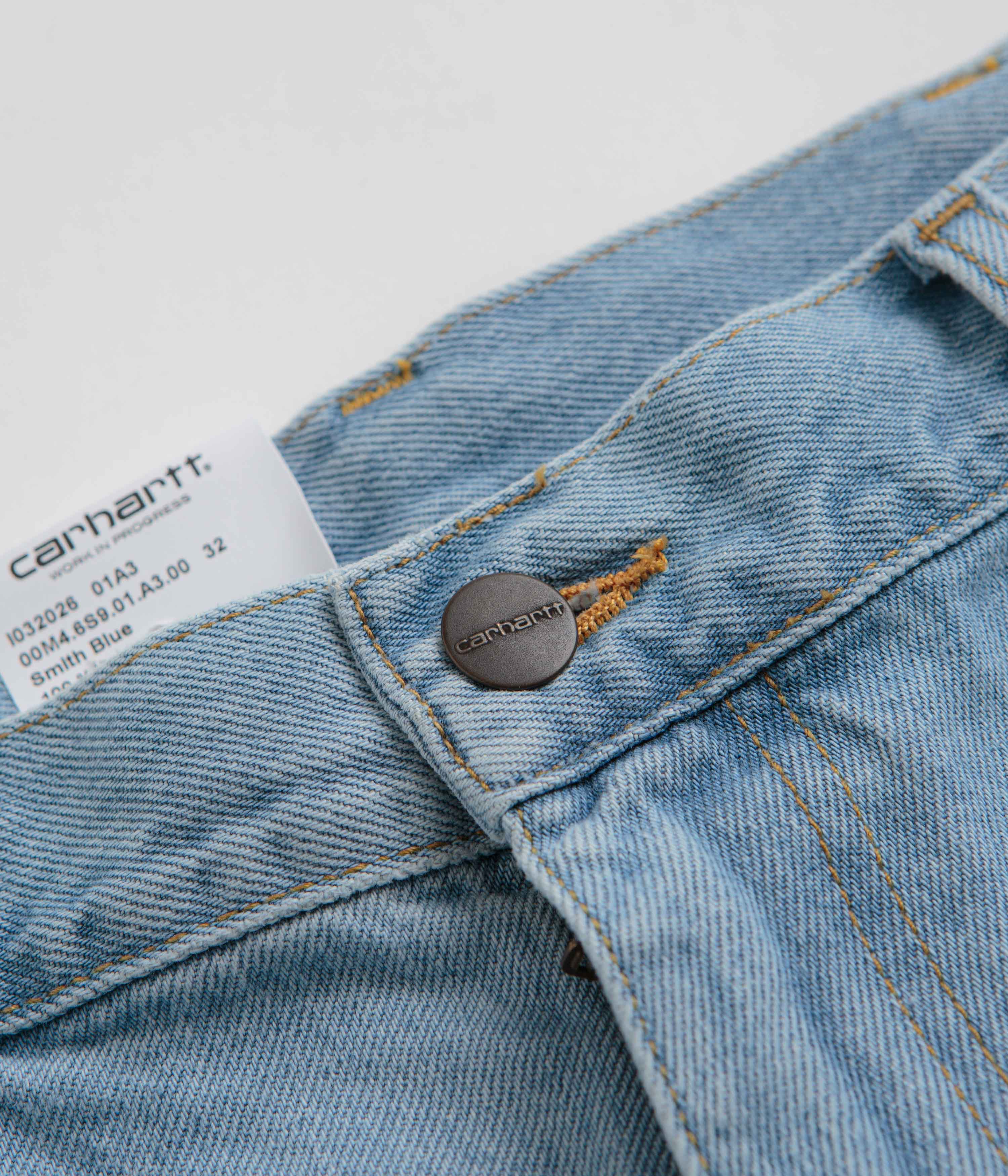 Carhartt Single Knee Shorts - Stunning Heavy Stone Bleached Blue
