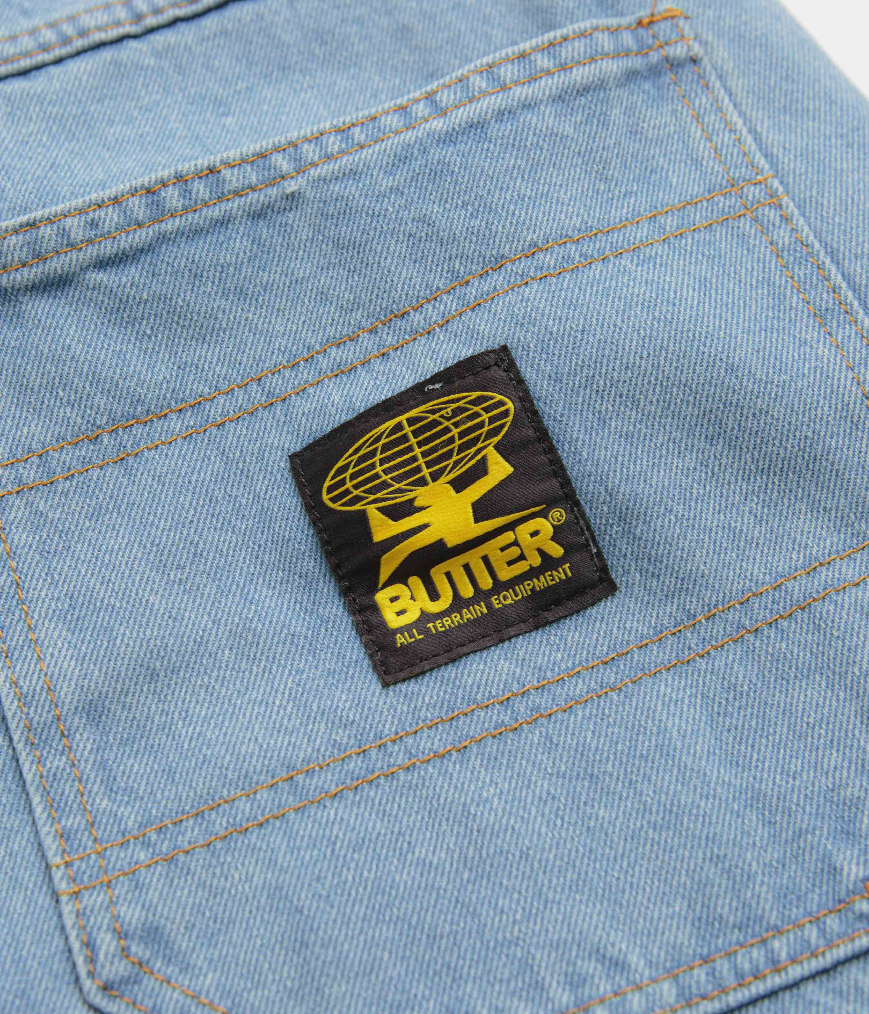 Butter Goods Washed Indigo Patch Pocket Denim Shorts - A Skate Culture Must-Have