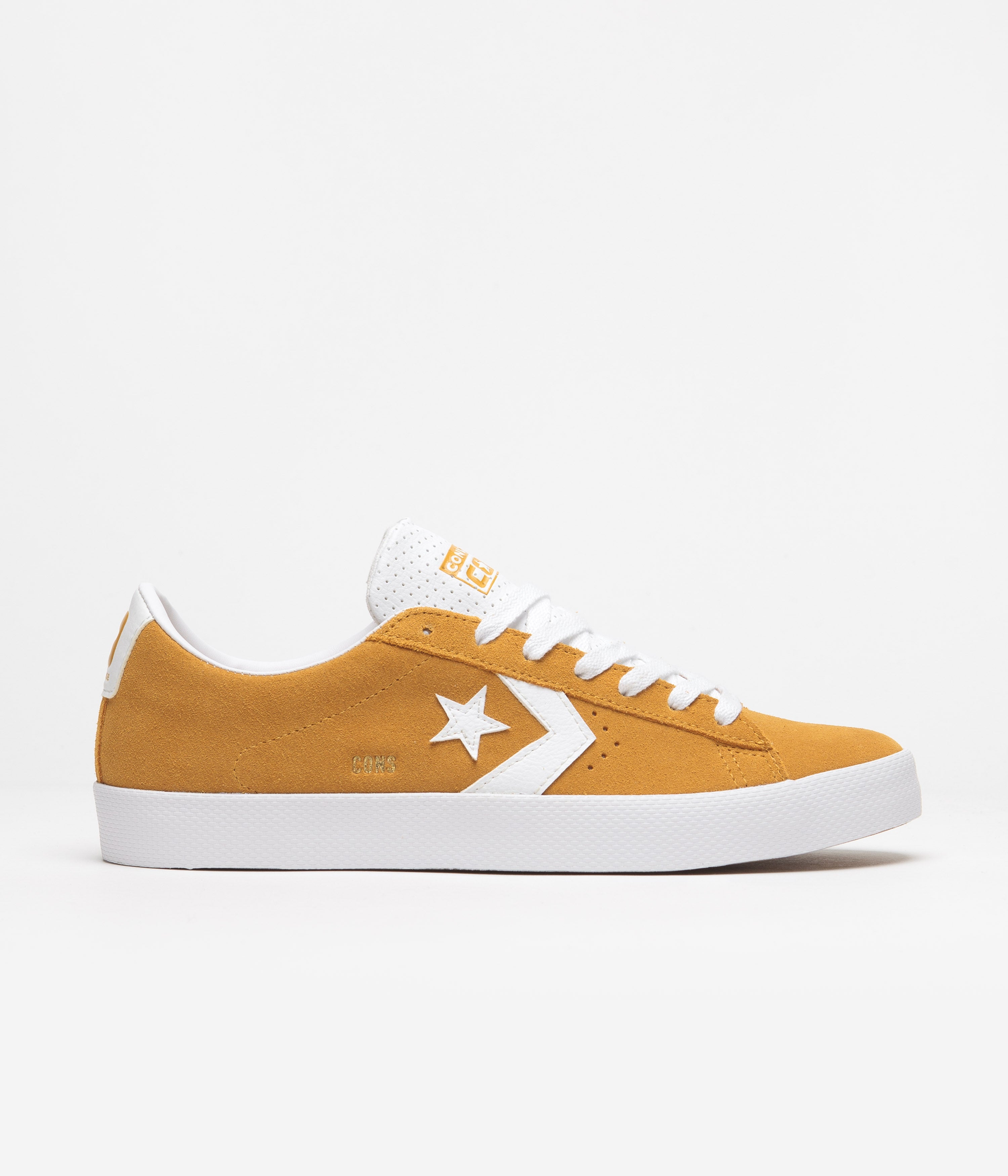 Converse Pro Leather Summer Ox Shoes - Golden Sundial Bliss / White
