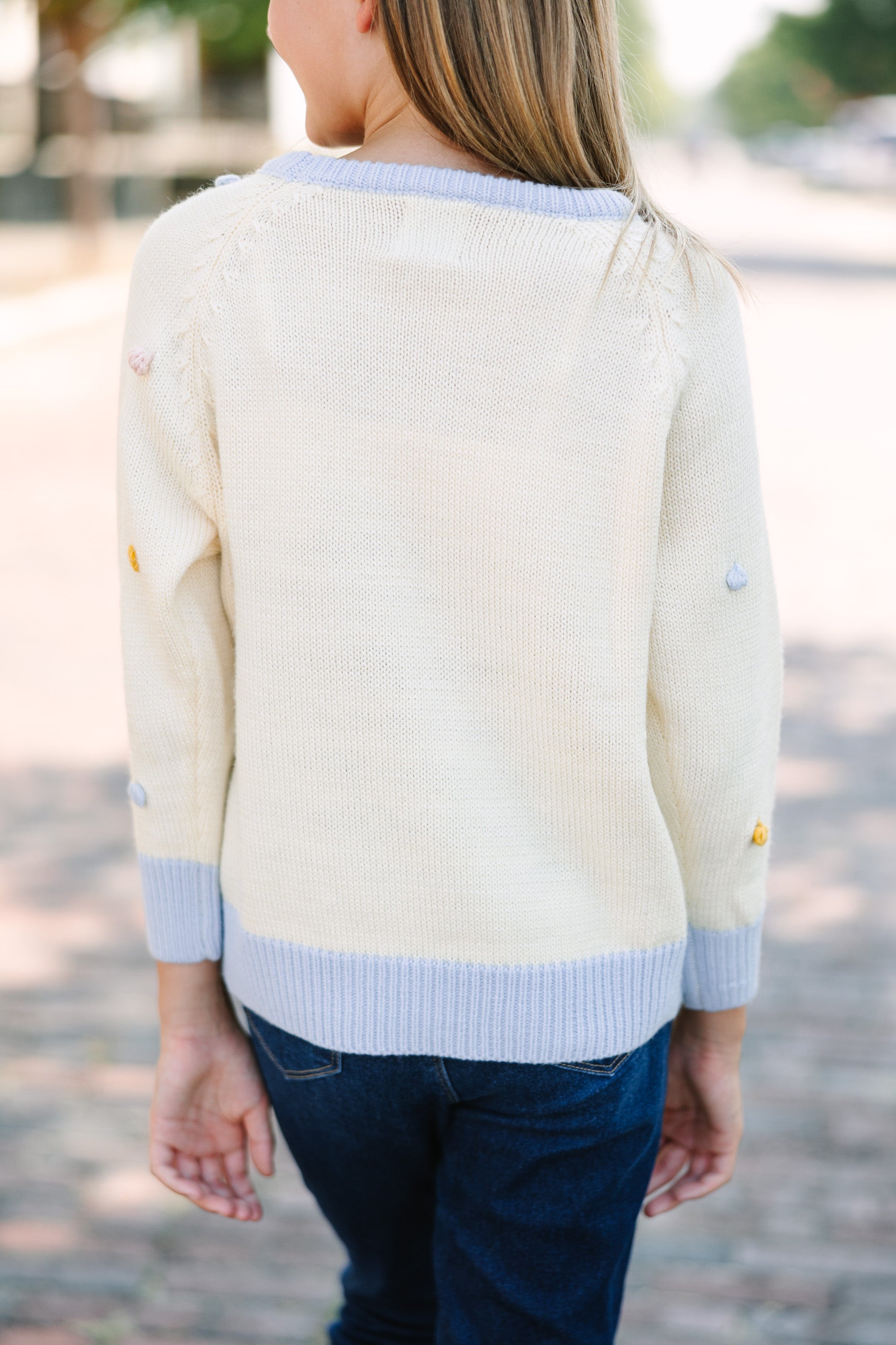 Gorgeous Girls' Multicolor Pom Pom Sweater Top