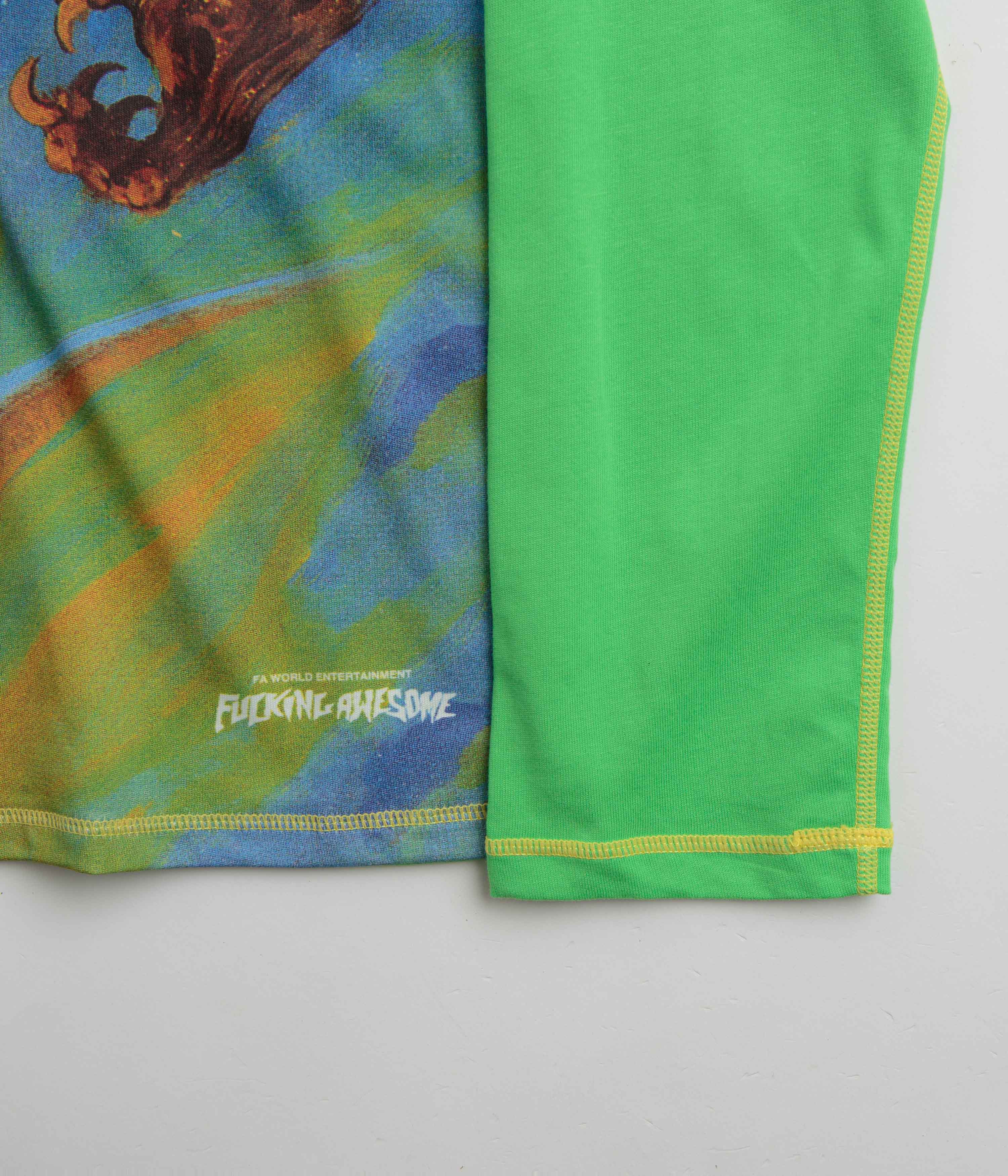 Fucking Awesome's Stunning Green Better Half Long Sleeve T-Shirt