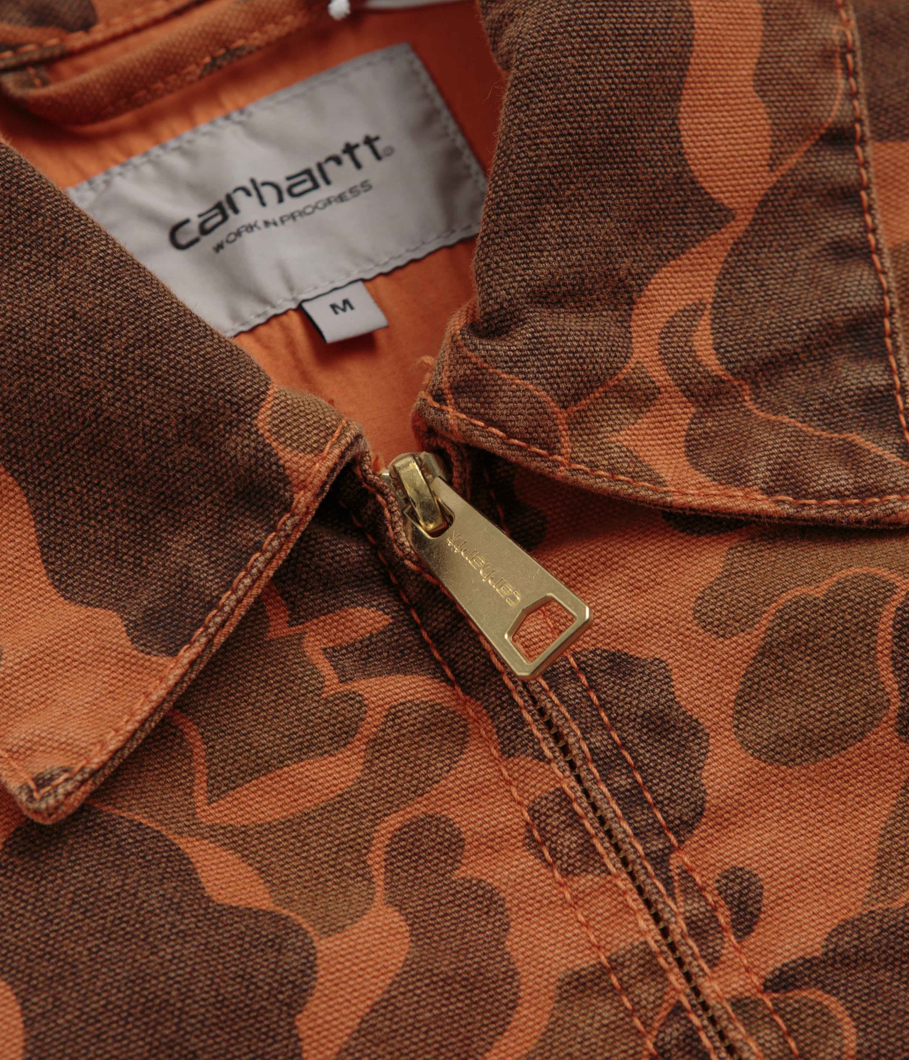 Carhartt Camo Green Turmeric Detroit Duck Jacket - A Must-Have Workwear!