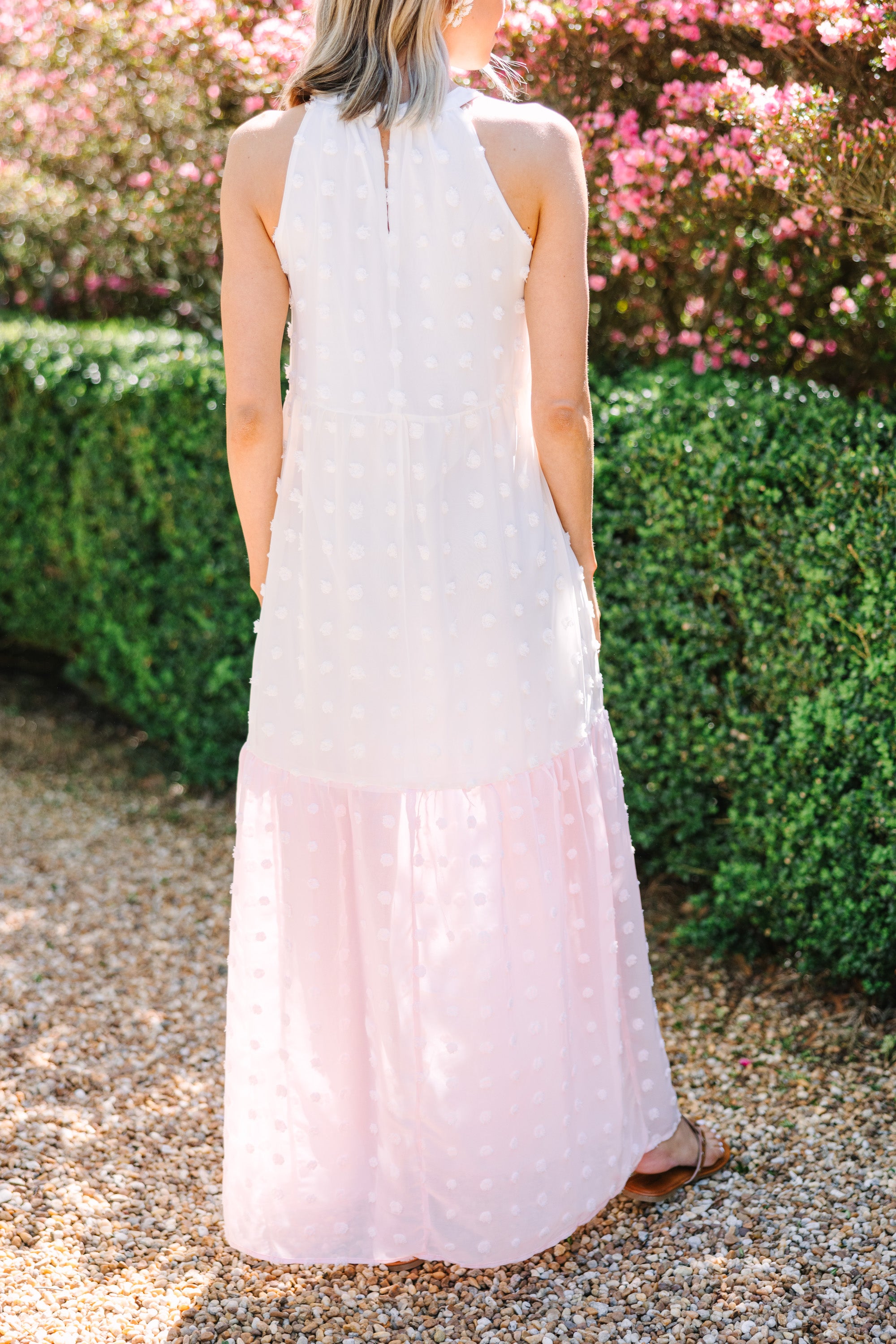 Enchanting All On You Ivory White Swiss Dot Maxi Dress
