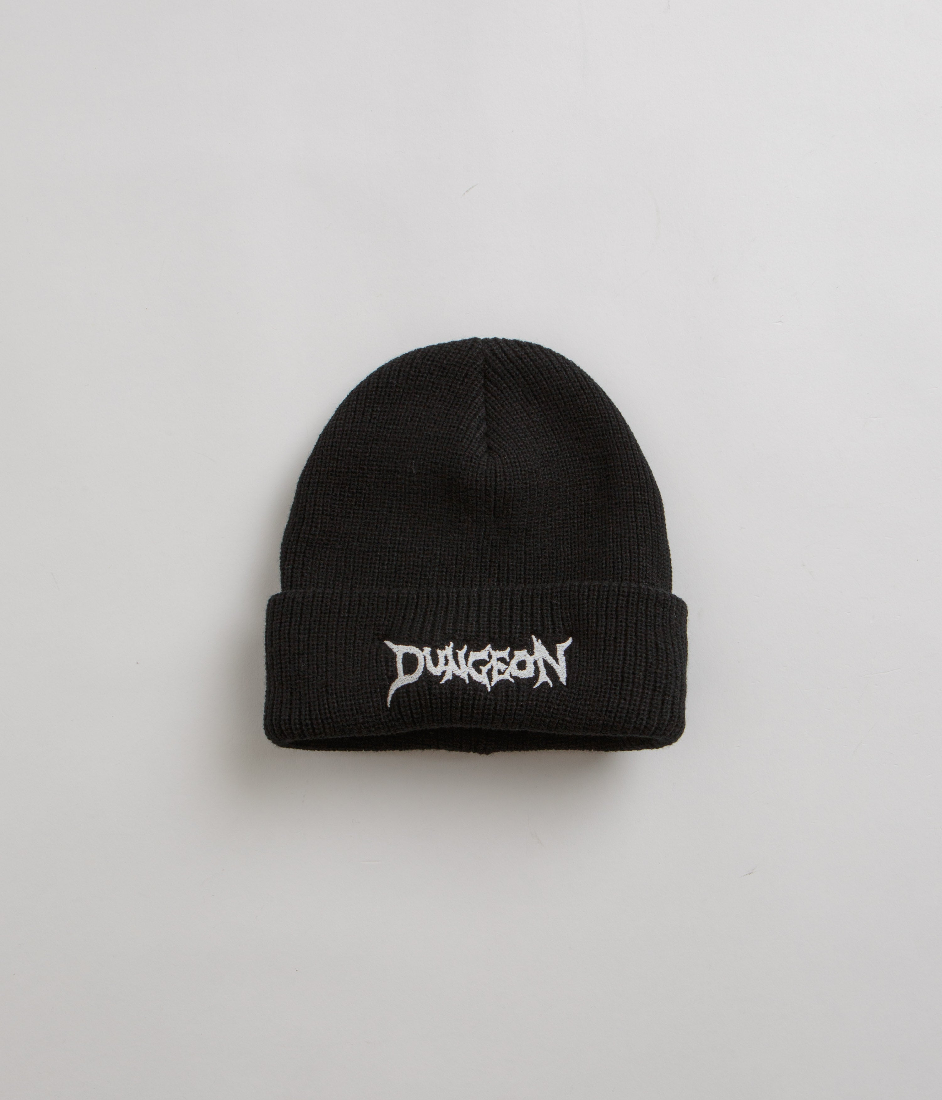 Dungeon Glow-in-the-Dark Black Logo Beanie - Stand Out in Style!