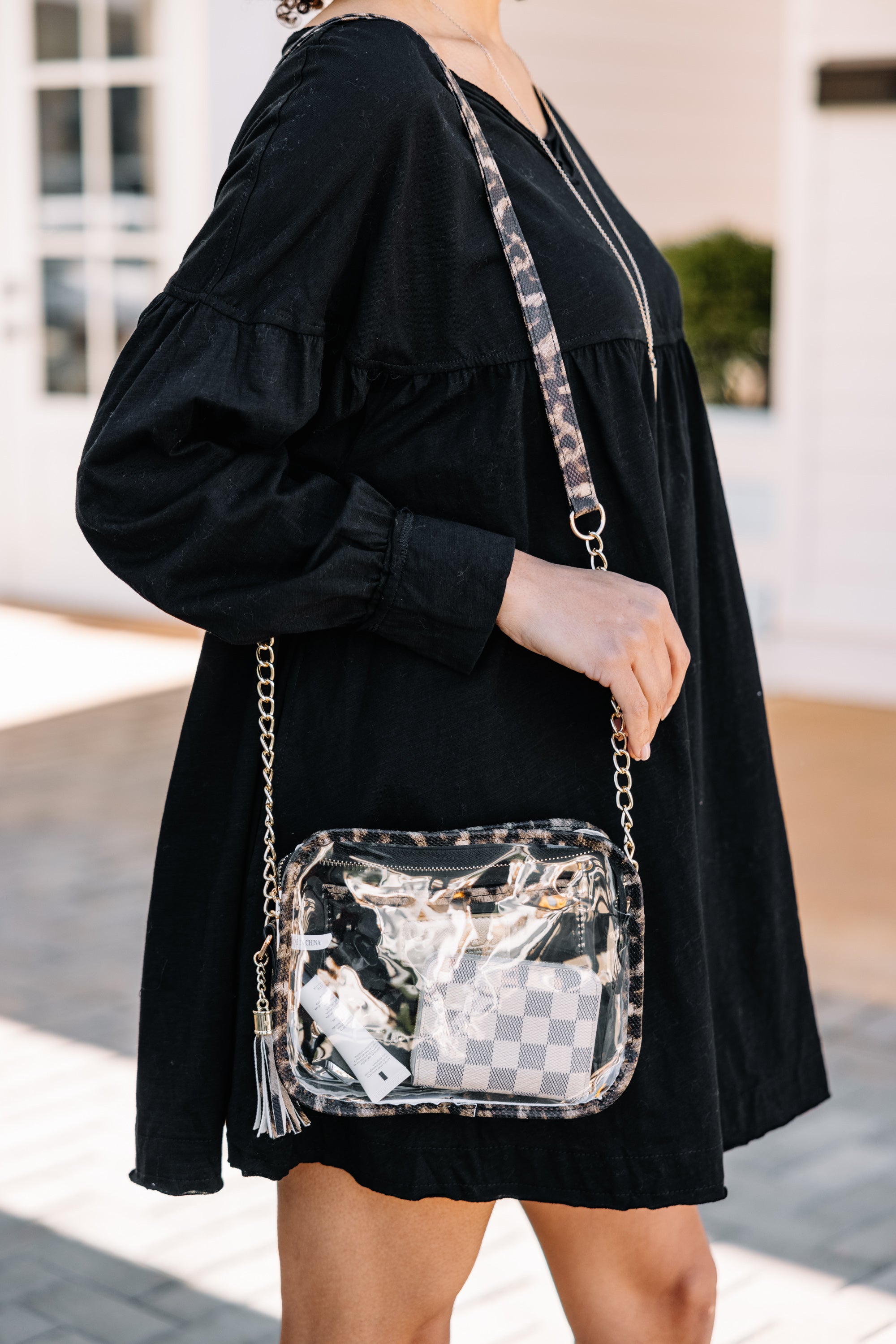 Brown Leopard Chic Clear Purse - Express Yourself!