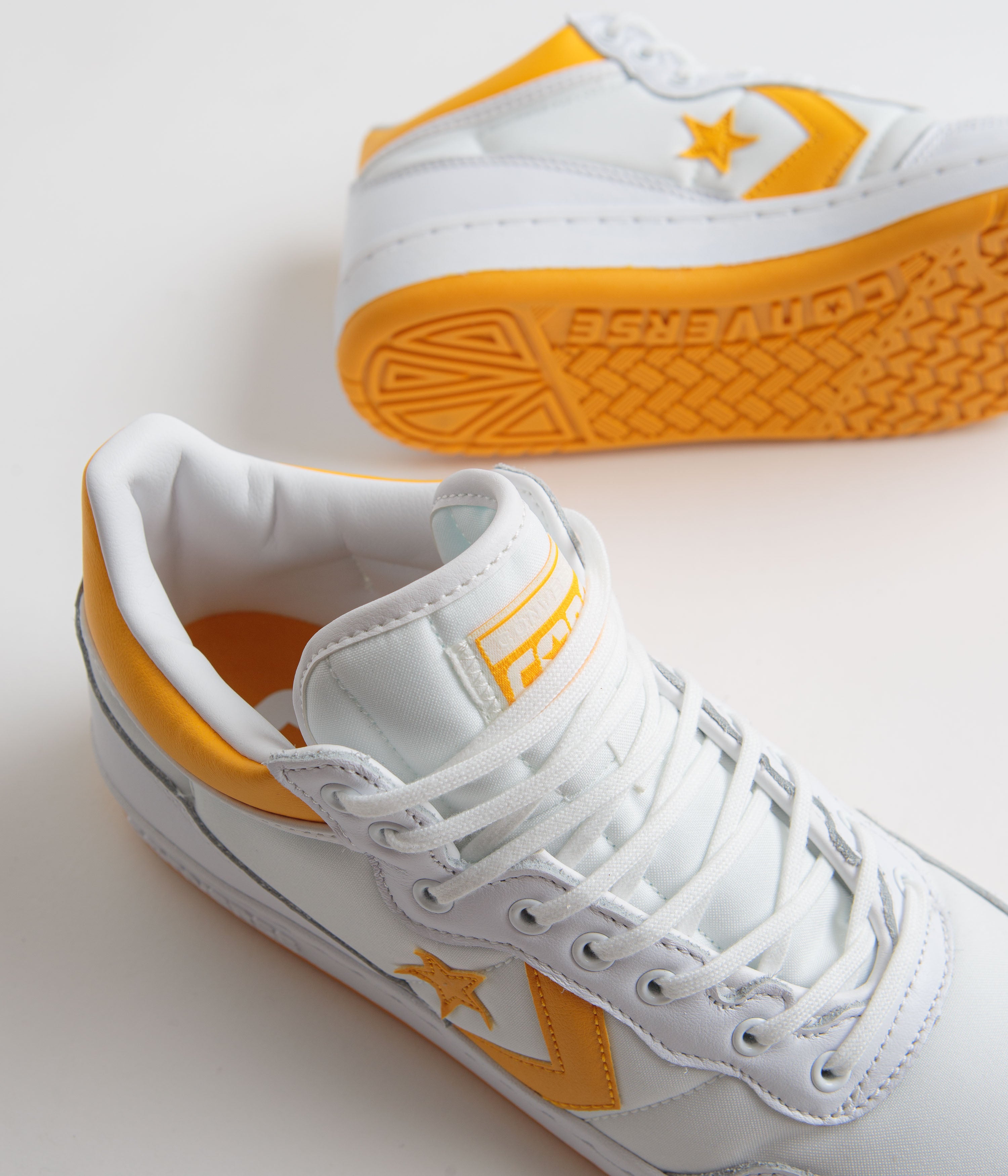 Converse Fastbreak Pro Mid - Stunning White & Light Yellow Shoes