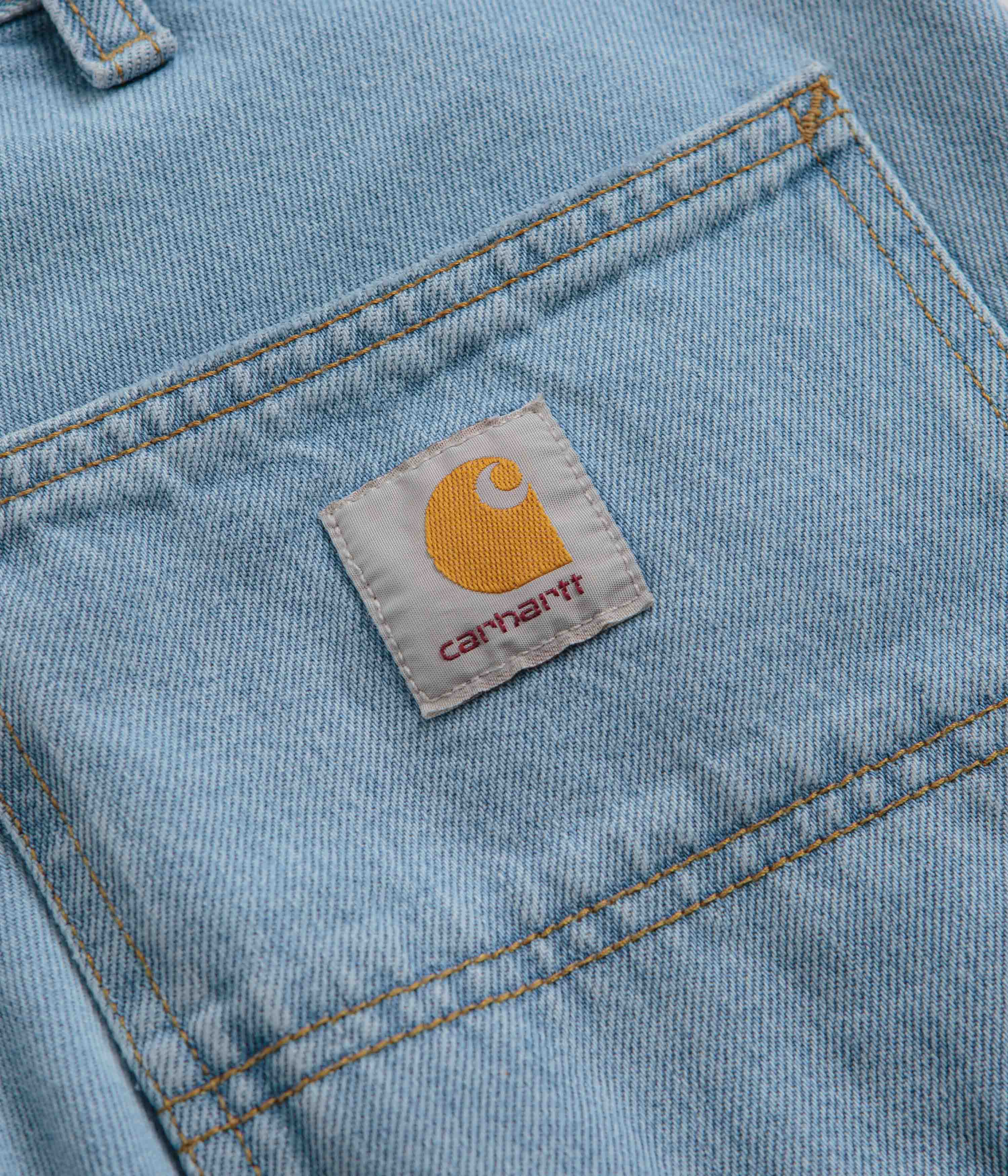 Carhartt Single Knee Shorts - Stunning Heavy Stone Bleached Blue