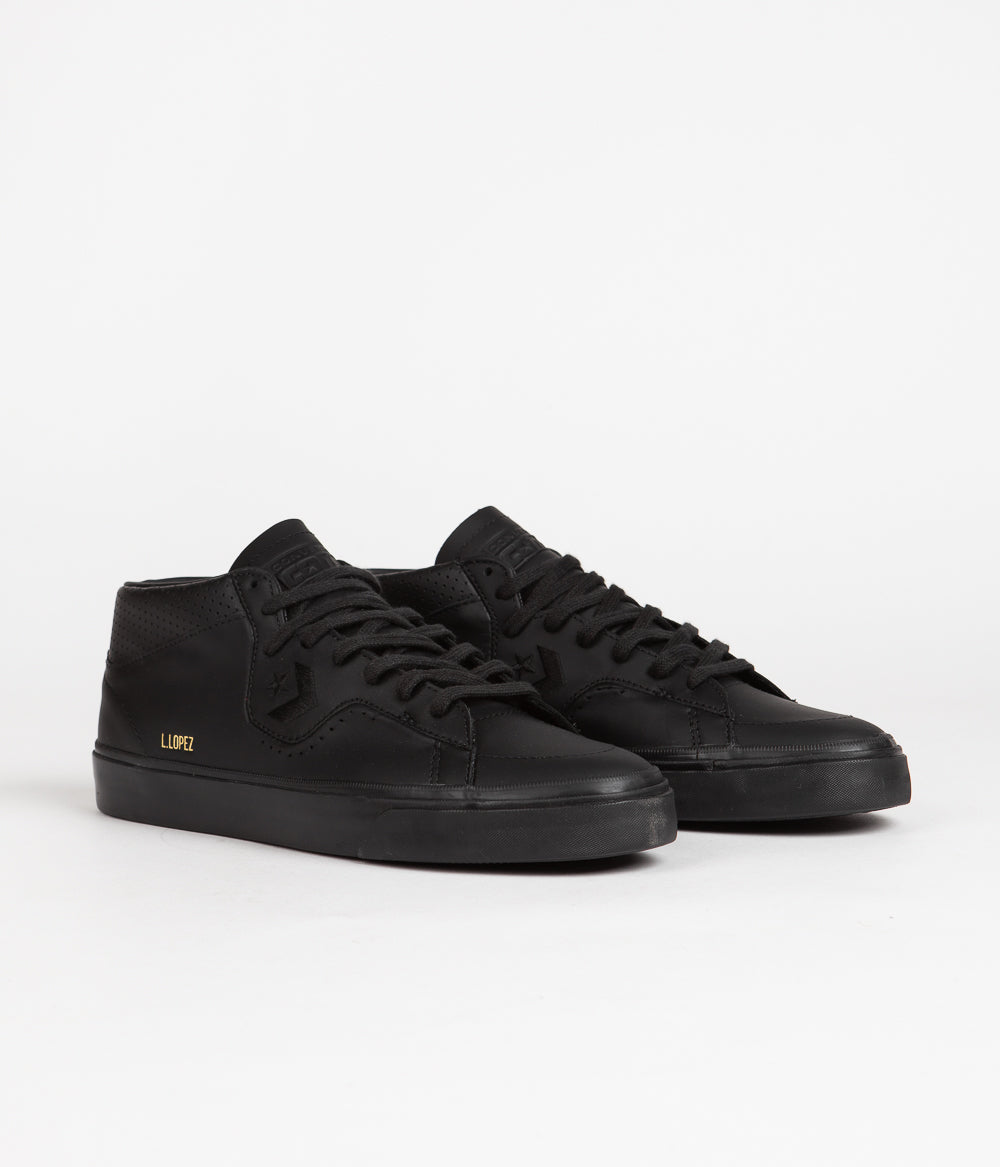 Converse Louie Lopez Pro Mono Leather Skate Shoes - All-Black Magic