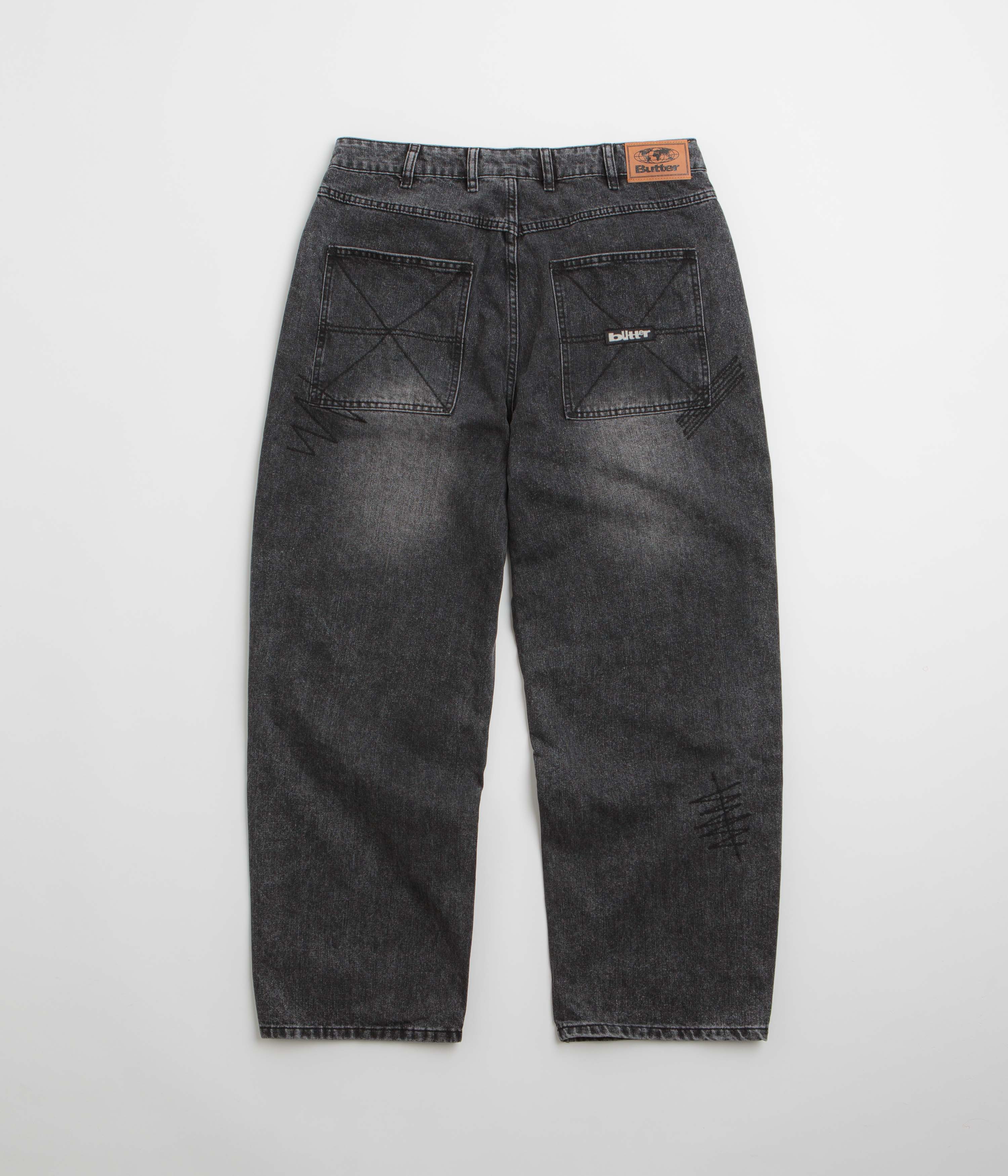 Butter Goods Distressed Grey Stitch Jeans - A Fashion Must-Have!